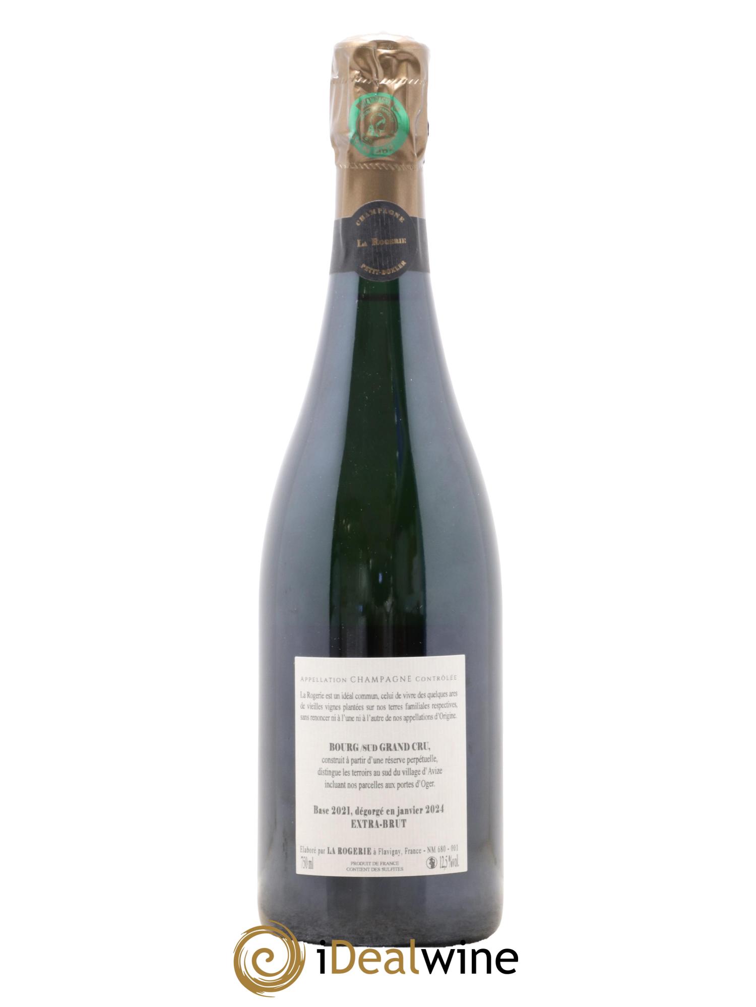 Champagne Grand Cru Avize Réserve Perpétuelle Boug Sud La Rogerie - Lot de 1 bouteille - 1