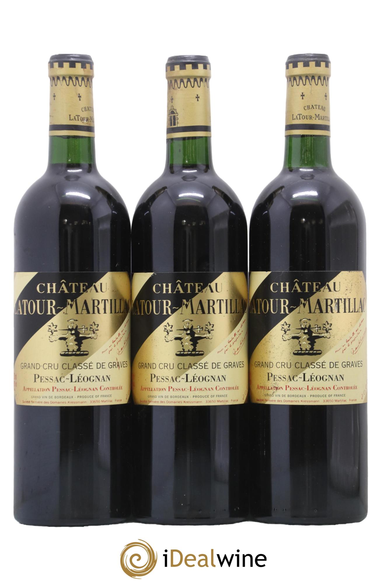 Château Latour-Martillac Cru Classé de Graves 2000 - Lotto di 3 bottiglie - 0