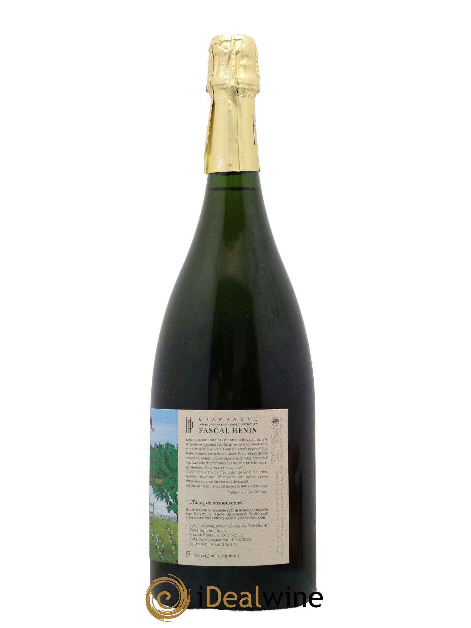 Champagne L'étang de nos Souvenirs Maison Pascal Henin - Lot de 1 magnum - 1