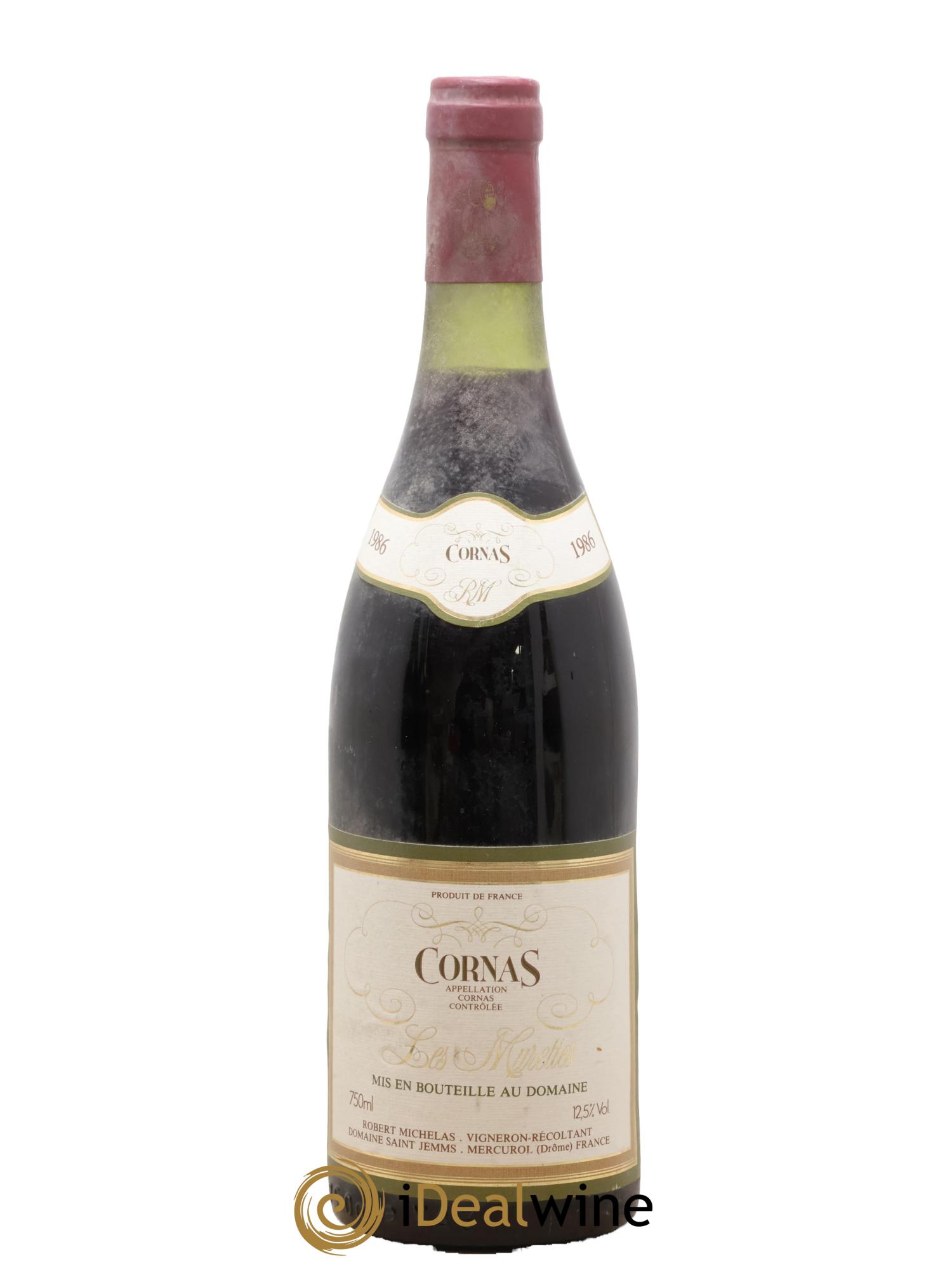 Cornas Les Murettes Robert Michelas 1986 - Lot de 1 bouteille - 0