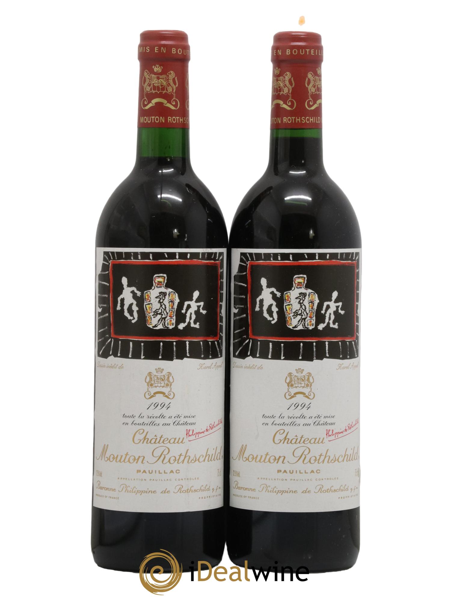 Château Mouton Rothschild 1er Grand Cru Classé 1994 - Lot de 2 bouteilles - 0