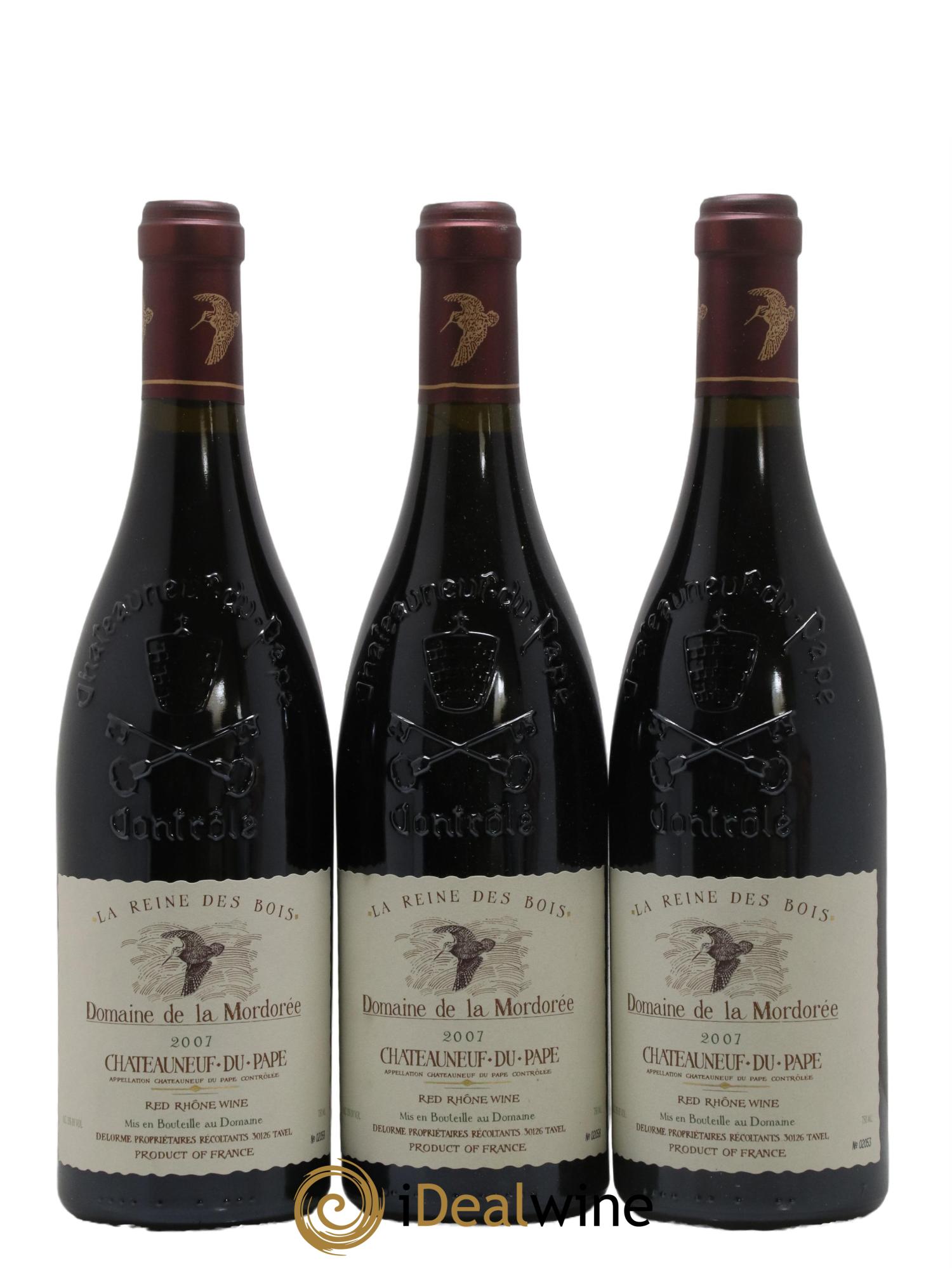 Châteauneuf-du-Pape  Cuvée de la Reine des Bois La Mordorée (Domaine de) 2007 - Lot of 6 bottles - 1