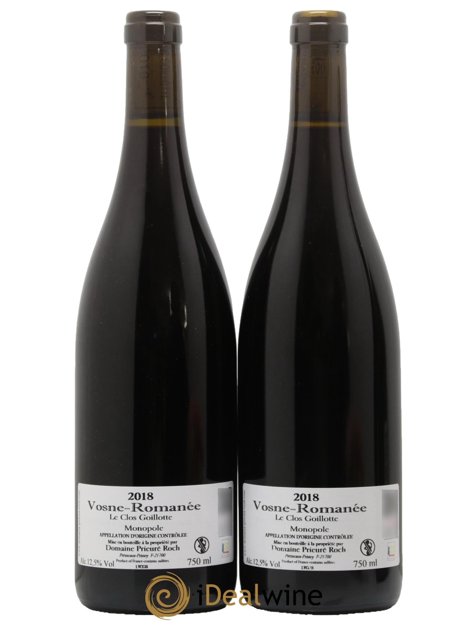 Vosne-Romanée Le Clos Goillotte Prieuré Roch 2018 - Lot de 2 bouteilles - 1