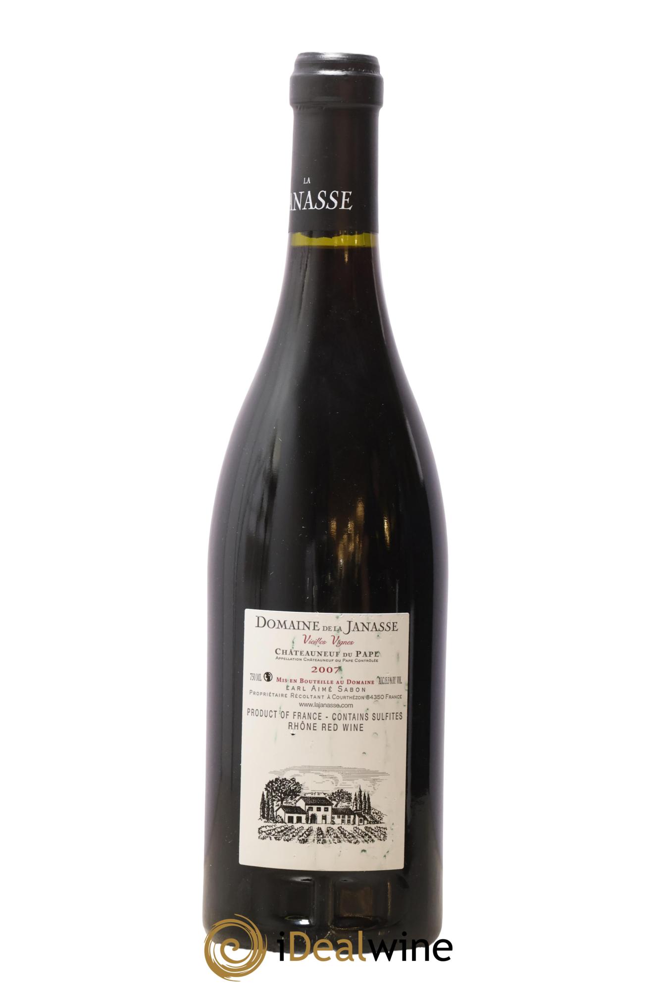 Châteauneuf-du-Pape Cuvée Vieilles Vignes La Janasse (Domaine de) 2007 - Lot of 1 bottle - 1
