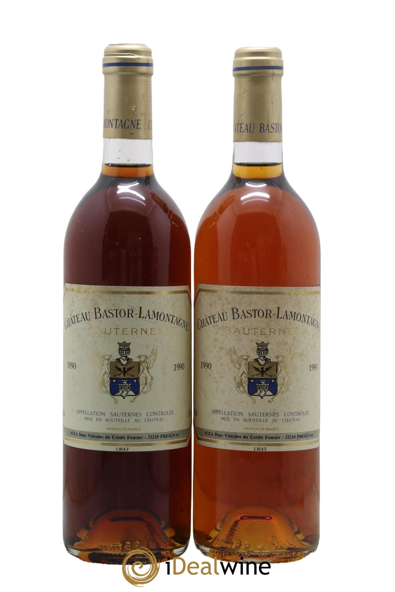 Château Bastor Lamontagne 1990 - Lotto di 2 bottiglie - 0