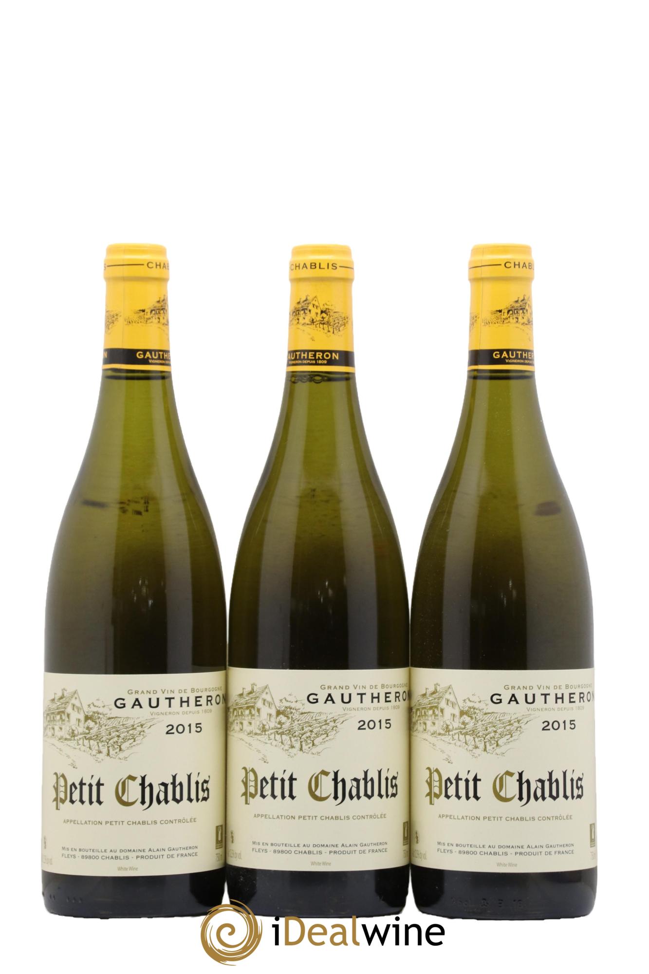 Petit Chablis Gautheron 2015 - Lot de 3 bouteilles - 0