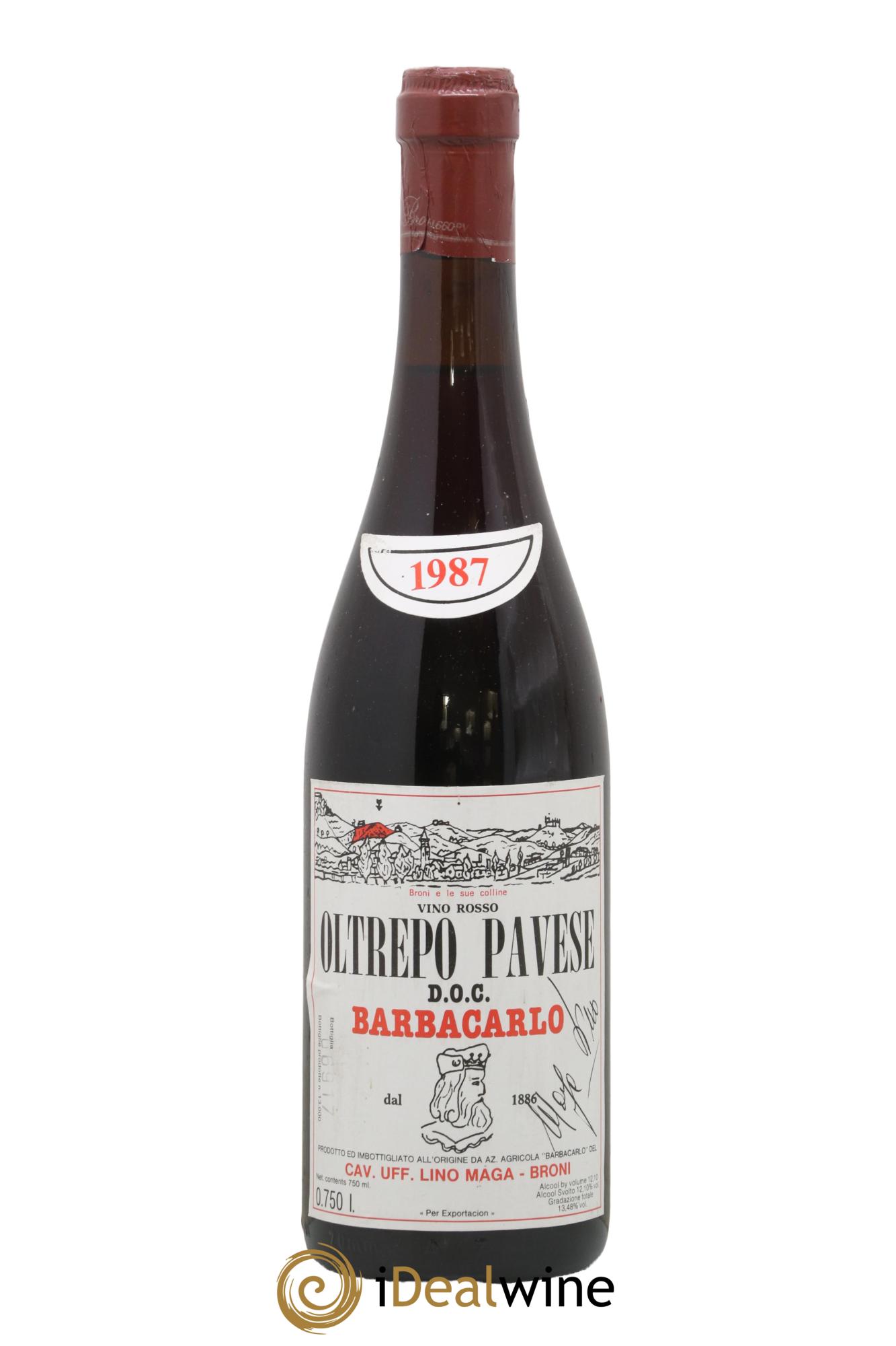Italie Oltreppo Pavese Barbacarlo Maga Lino 1987 - Lot de 1 bouteille - 0