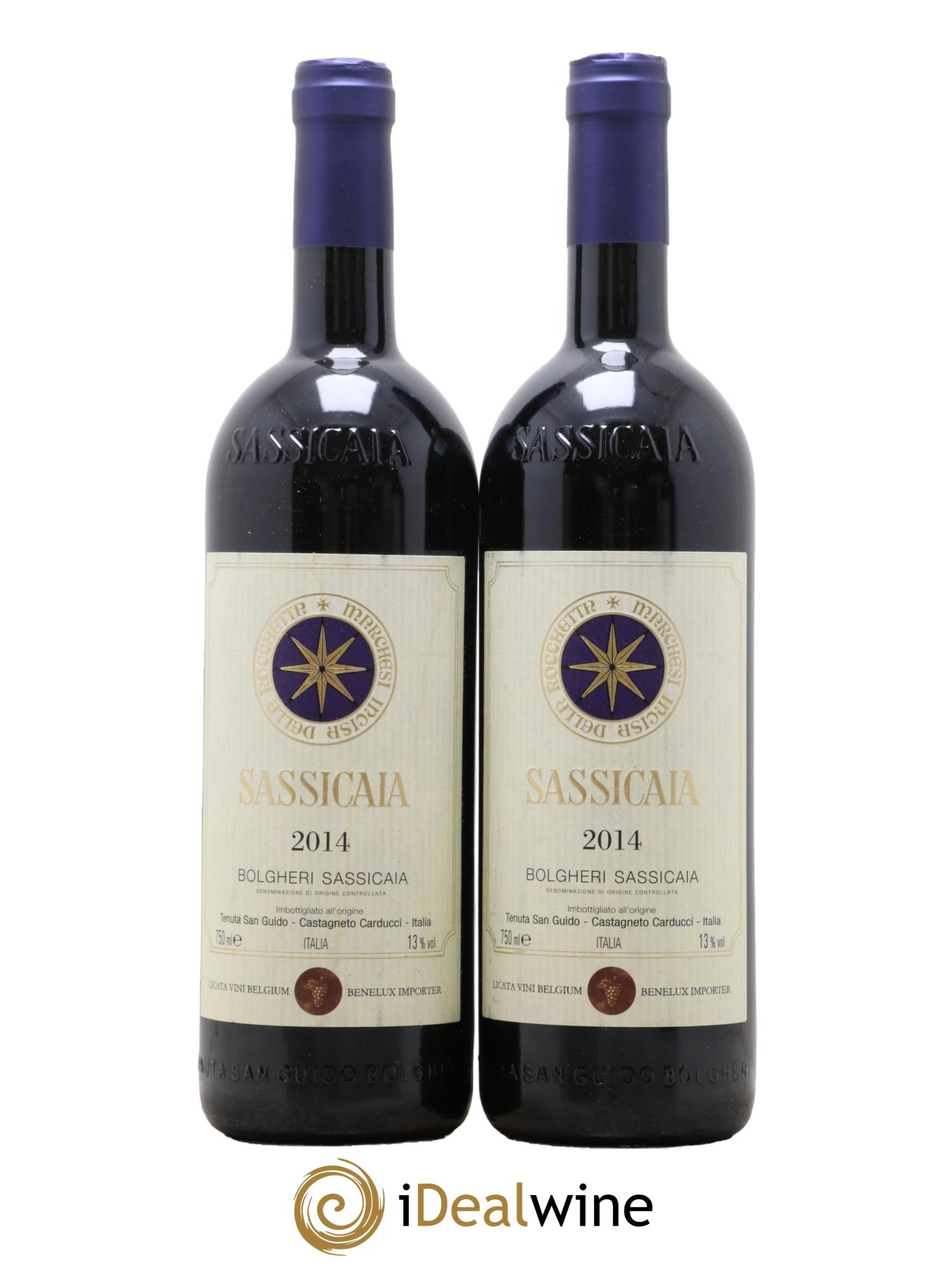 Bolgheri DOC Sassicaia Tenuta San Guido 2014 - Lot of 2 bottles - 0