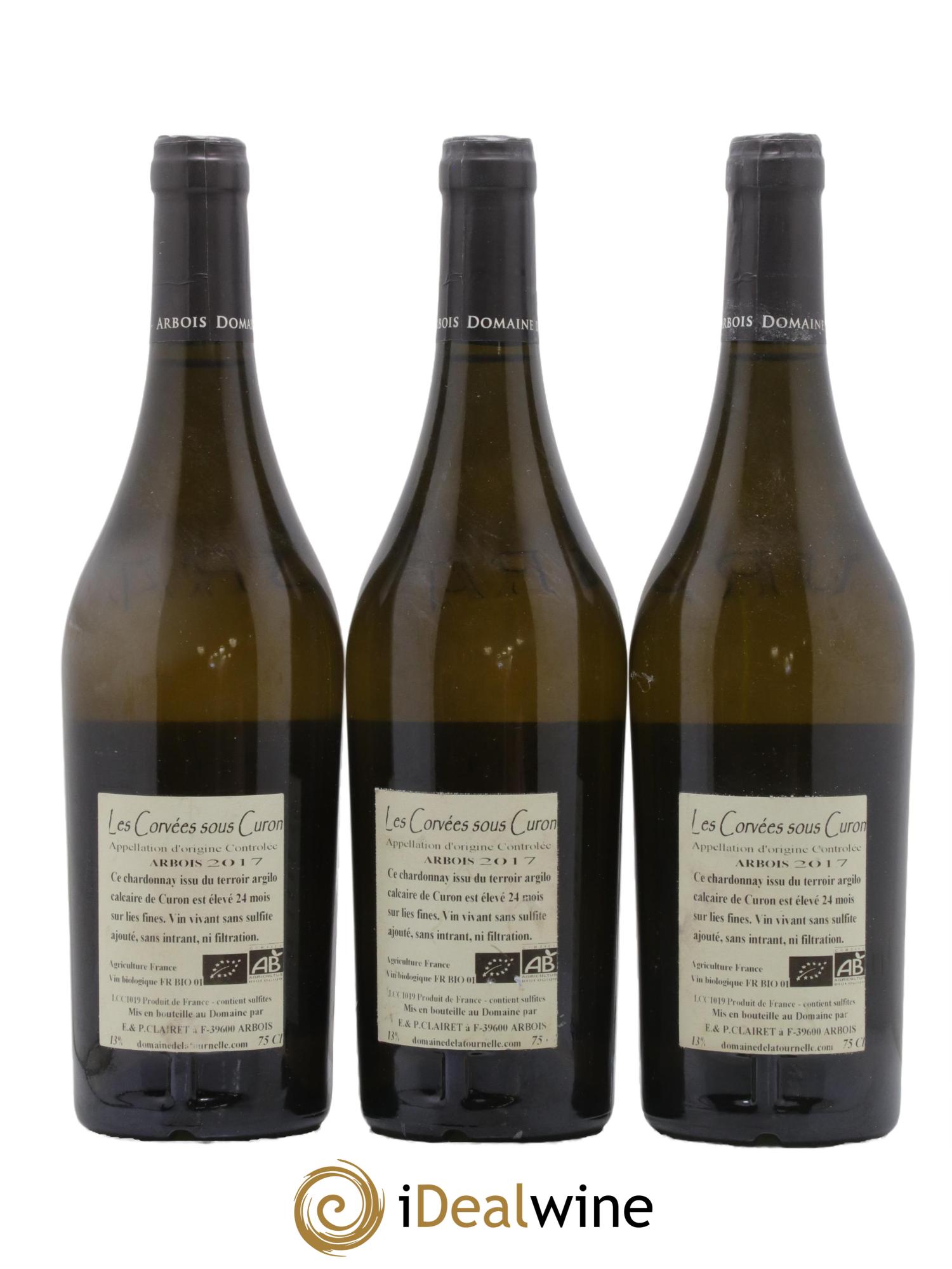Arbois Les Corvées sous Curon Domaine de la Tournelle 2017 - Lot of 3 bottles - 1