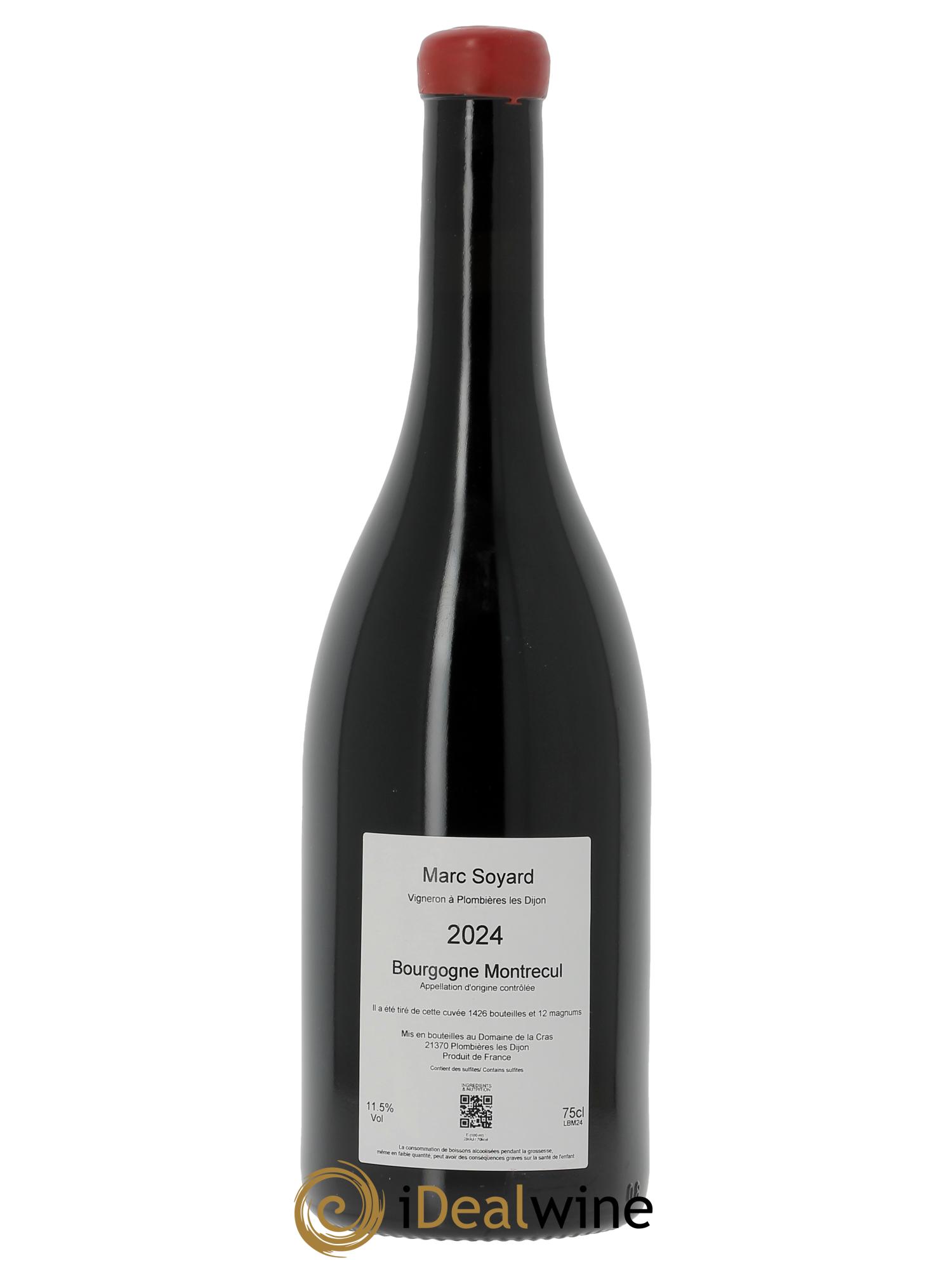 Bourgogne Montrecul Domaine de la Cras - Marc Soyard 2024 - Lote de 1 botella - 1