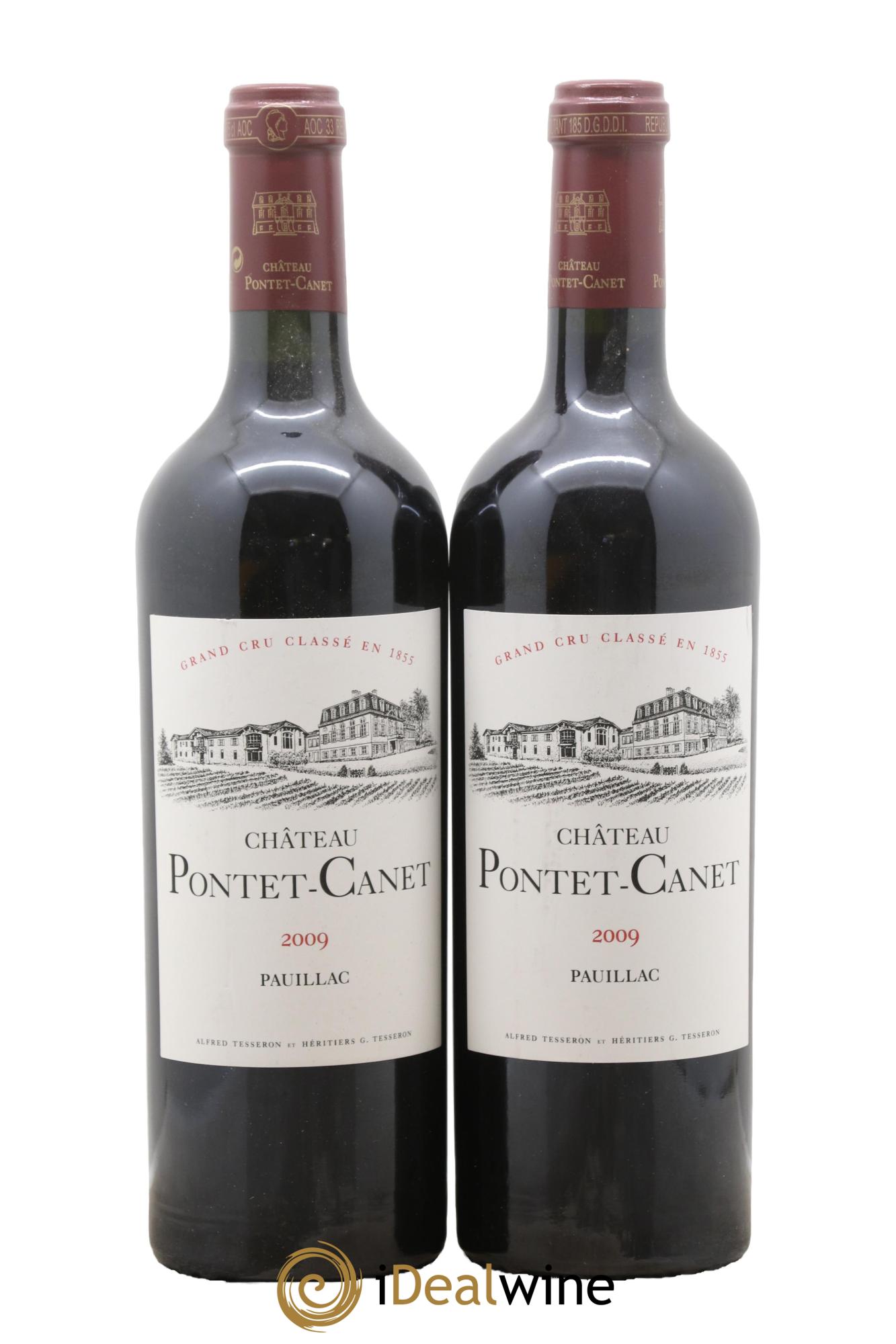 Château Pontet Canet 5ème Grand Cru Classé 2009 - Lot de 2 bouteilles - 0