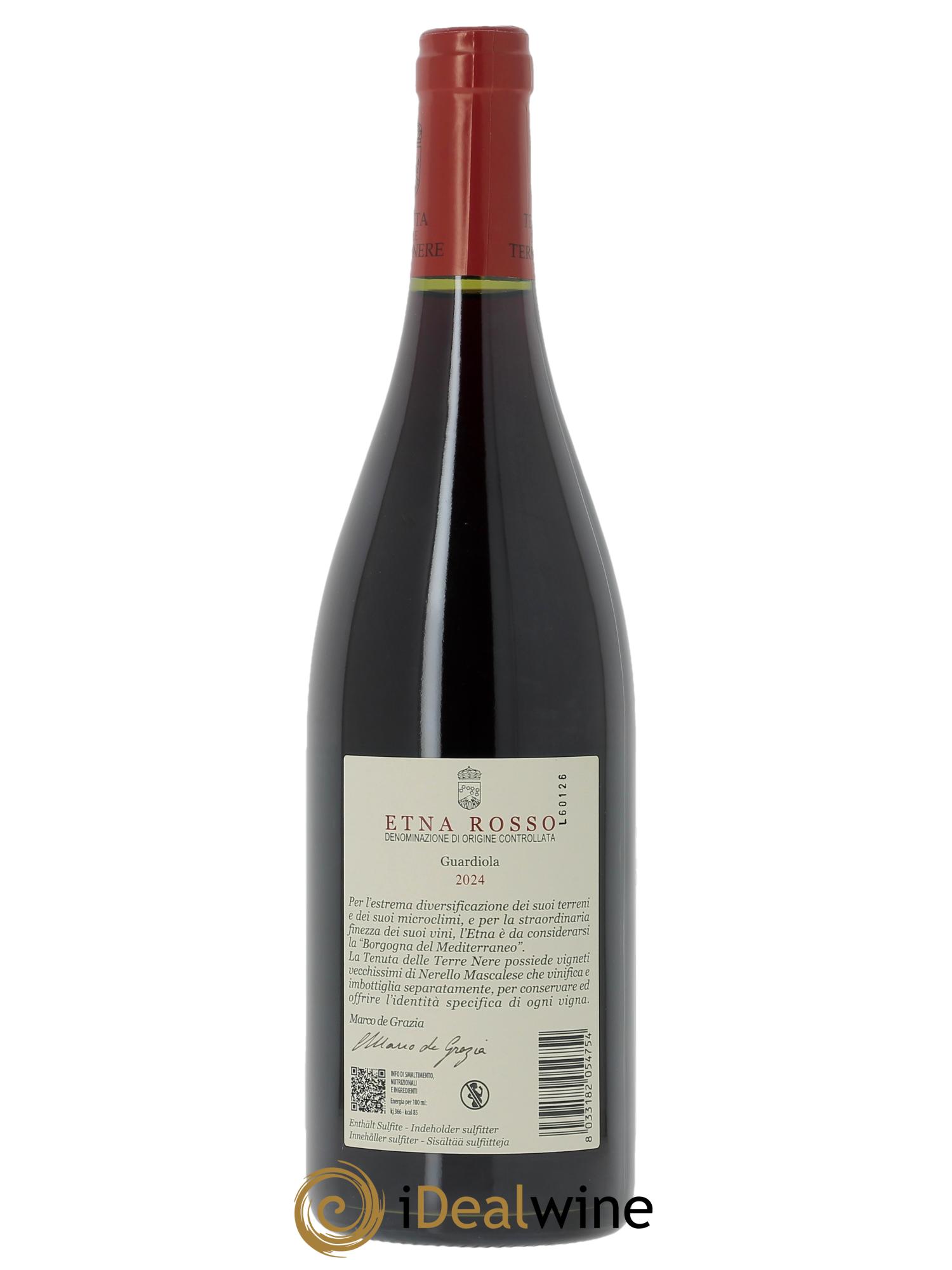 Etna Rosso DOC Tenuta delle Terre Nere Guardiola 2024 - Lot de 1 bouteille - 1