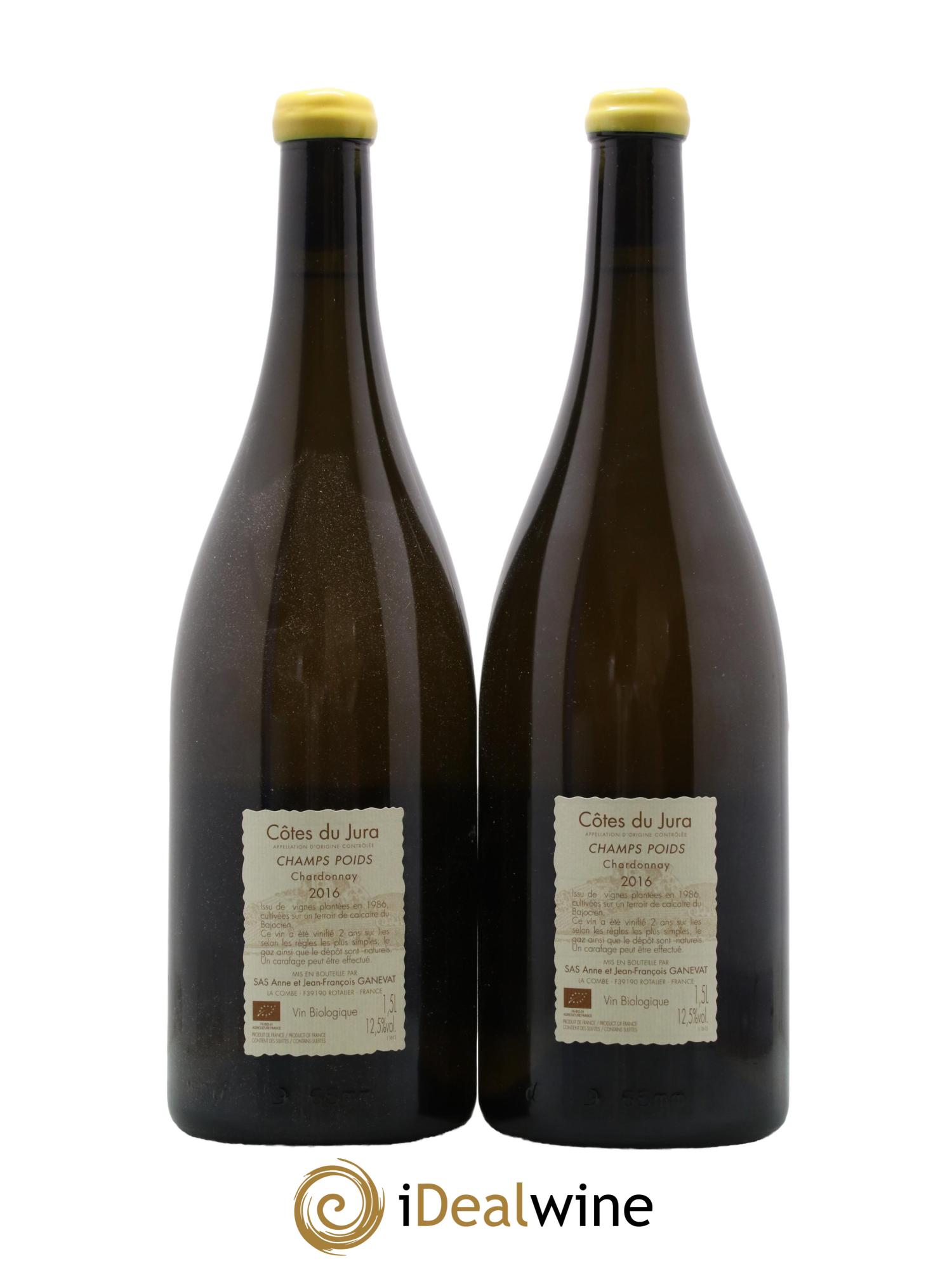 Côtes du Jura Champs Poids Anne et Jean François Ganevat 2016 - Lot de 2 magnums - 1