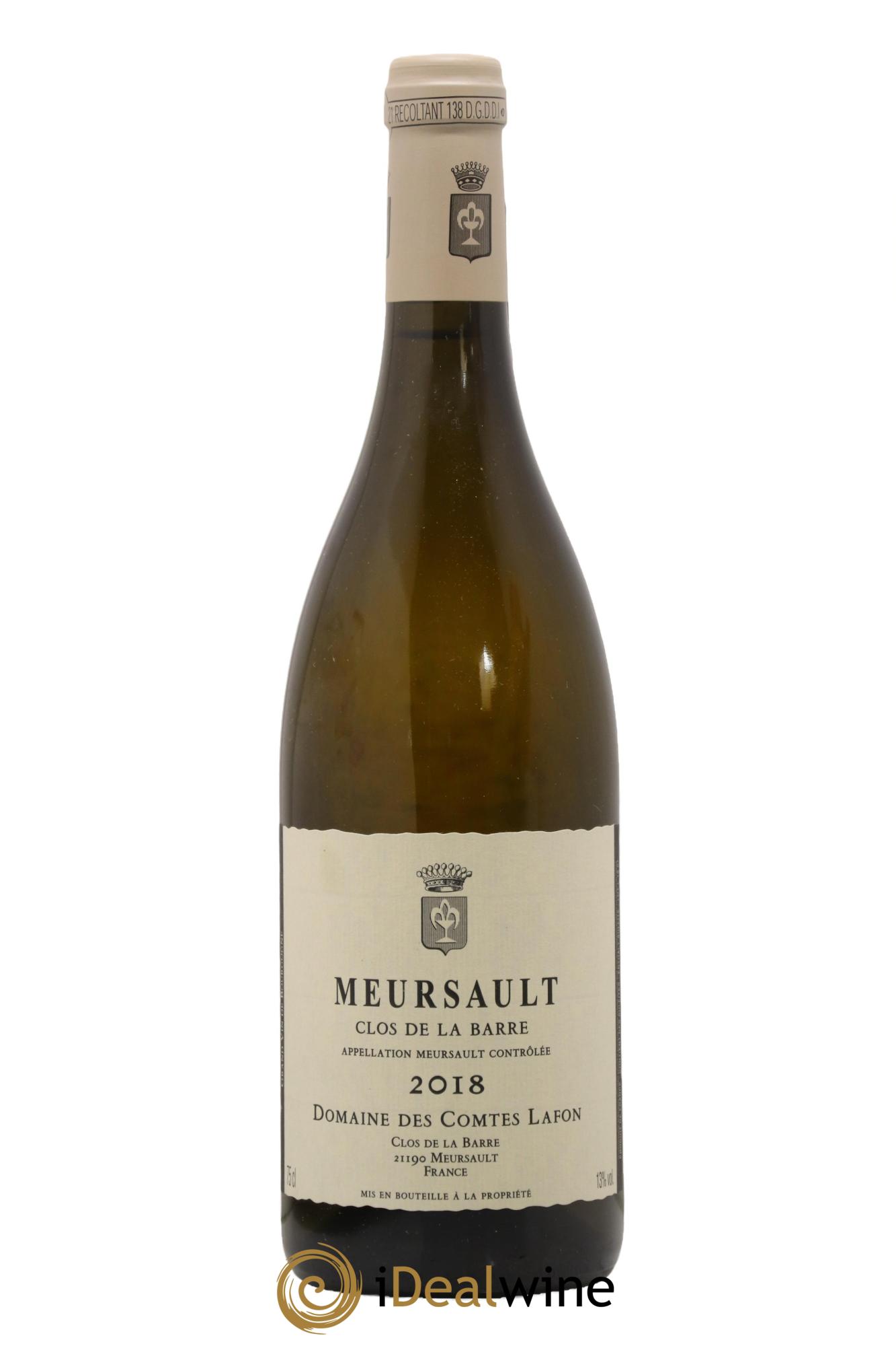 Meursault Clos de la Barre Comtes Lafon (Domaine des) 2018 - Lot de 1 bouteille - 0