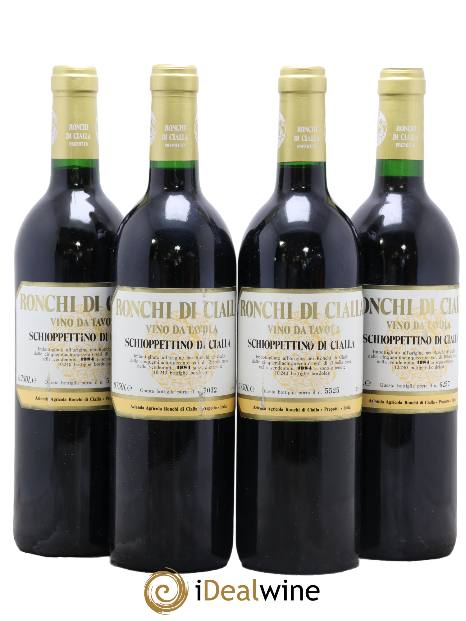 Frioul Colli Orientali del Friuli IGT Schioppettino di Cialla Azienda Agricola Ronchi di Cialla 1984 - Lot of 4 bottles - 0