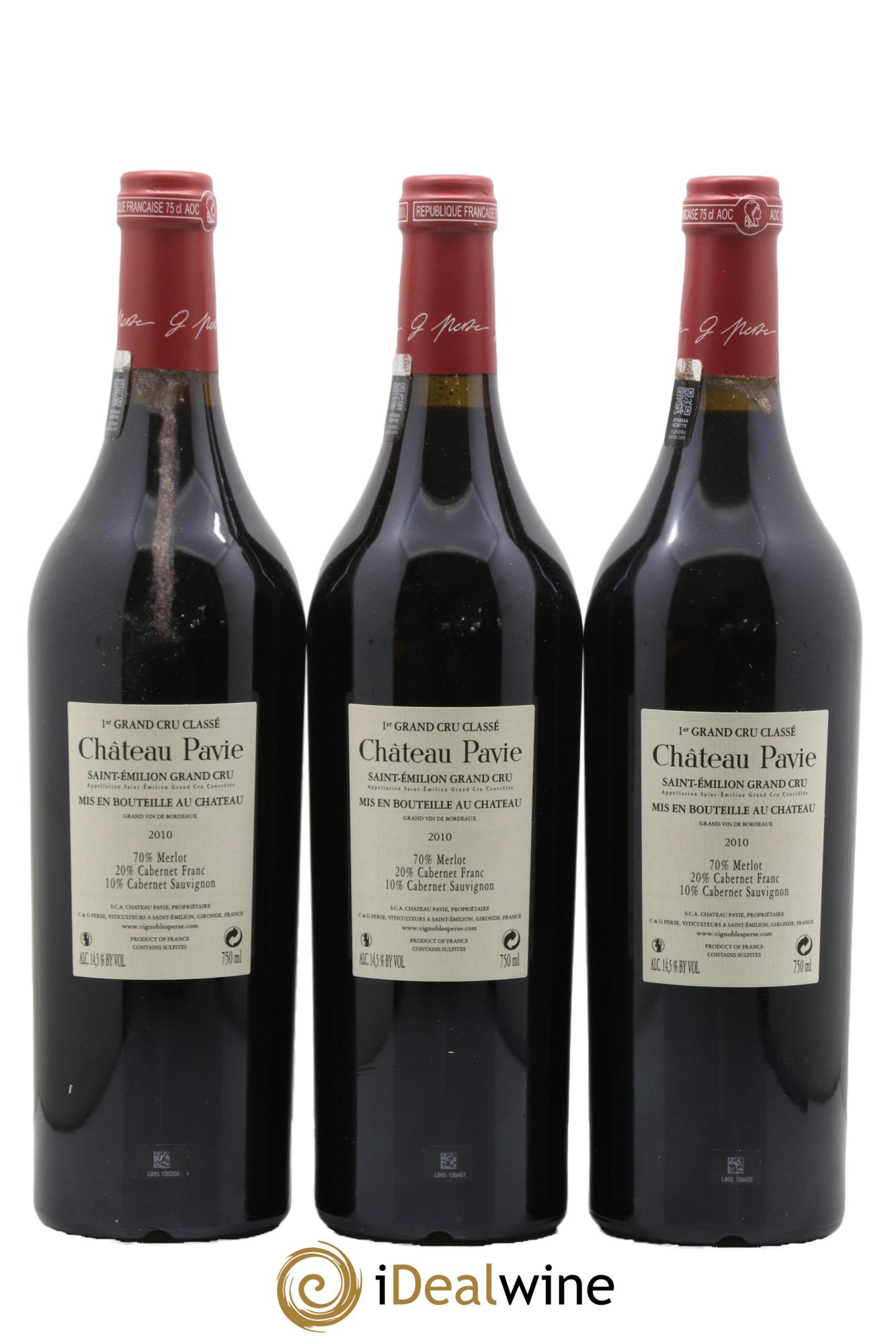 Château Pavie 1er Grand Cru Classé A 2010 - Posten von 6 Flaschen - 4
