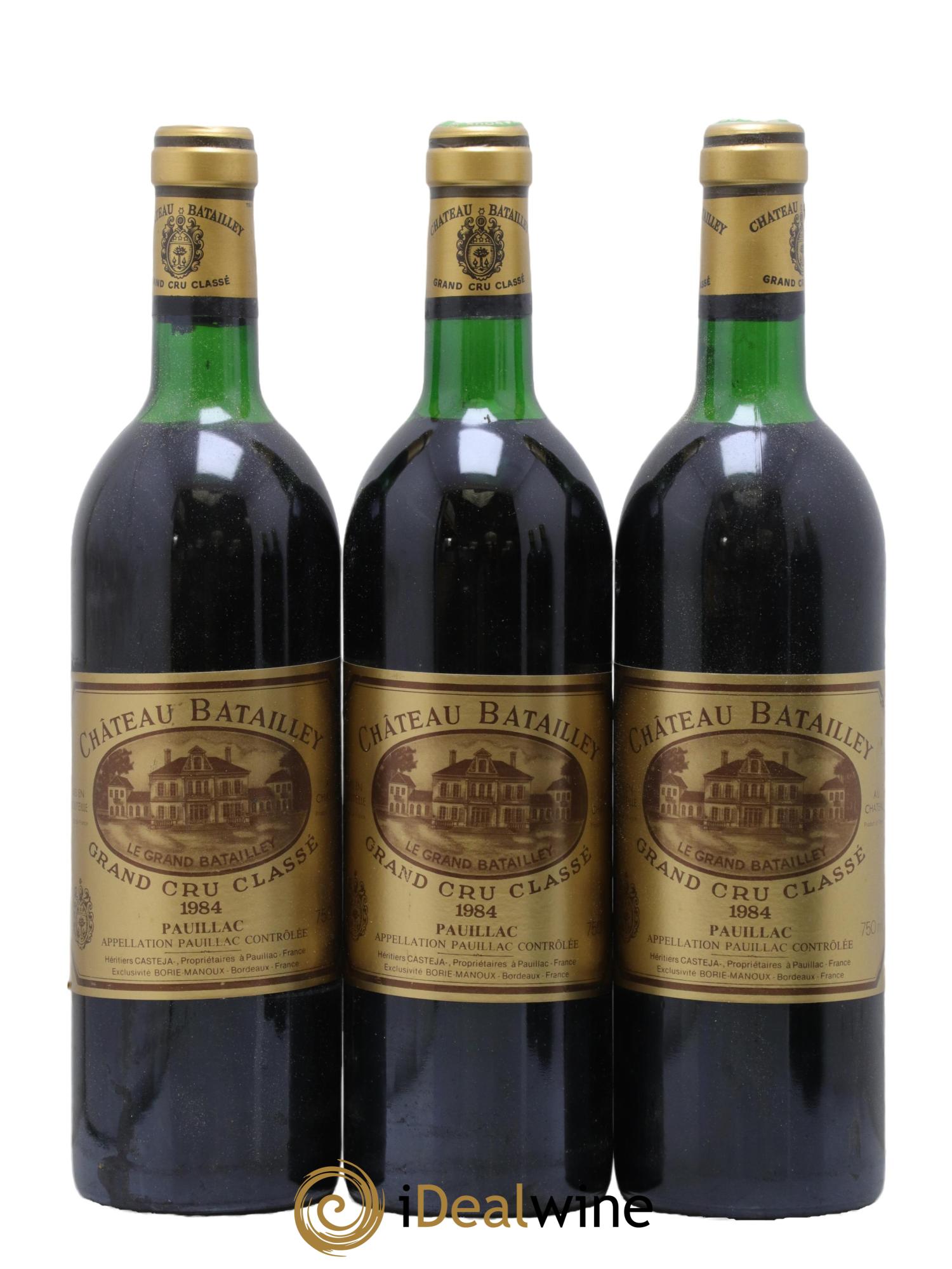 Château Batailley 5ème Grand Cru Classé 1984 - Lot de 3 bouteilles - 0