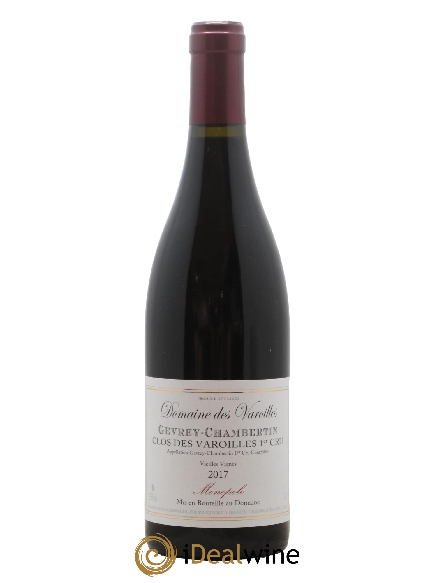 Gevrey-Chambertin 1er Cru Clos des Varoilles Monopole Varoilles (Domaine des) 2017 - Lot de 1 bouteille - 0