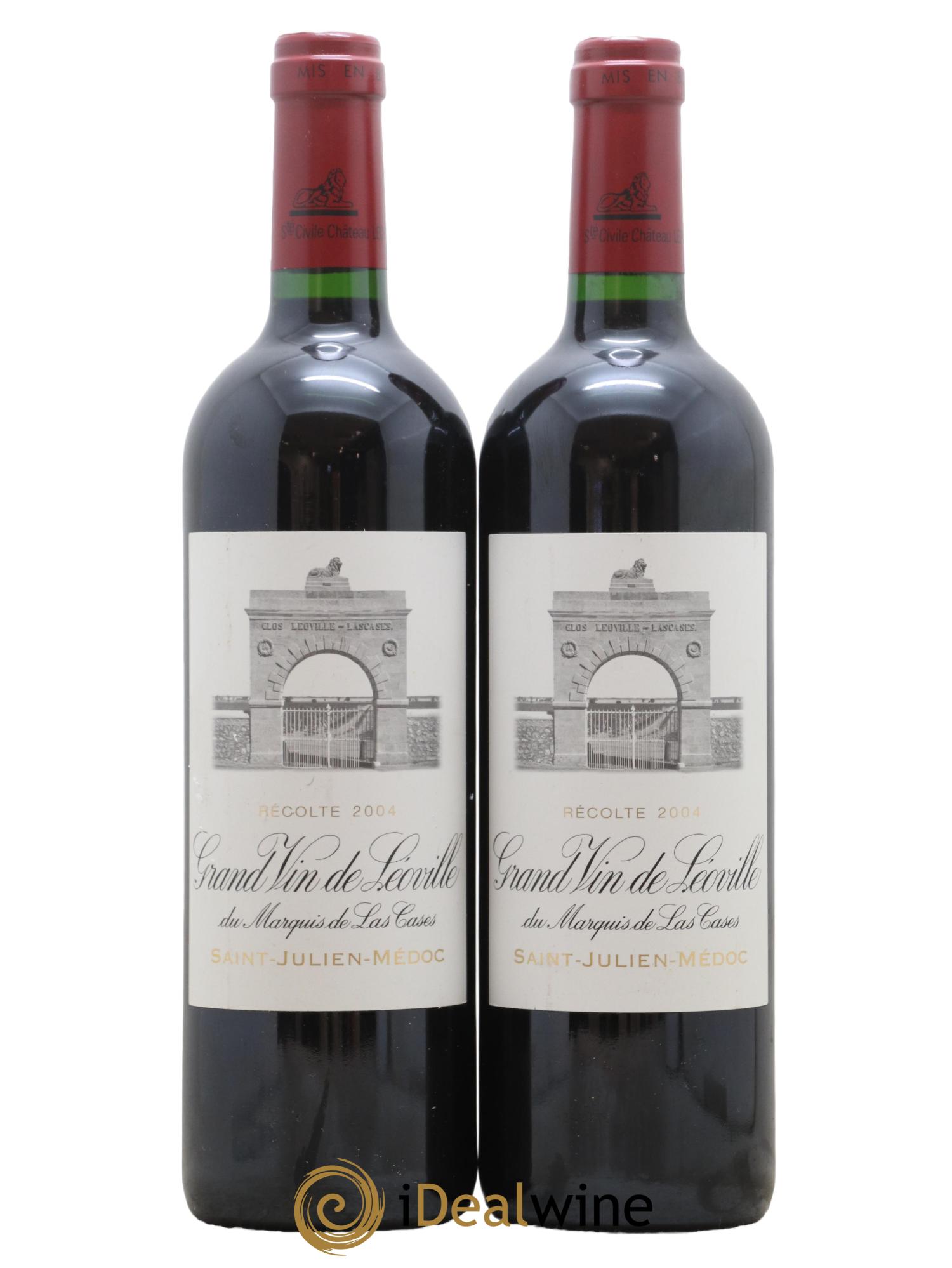 Château Léoville Las Cases 2ème Grand Cru Classé 2004 - Lot de 2 bouteilles - 0
