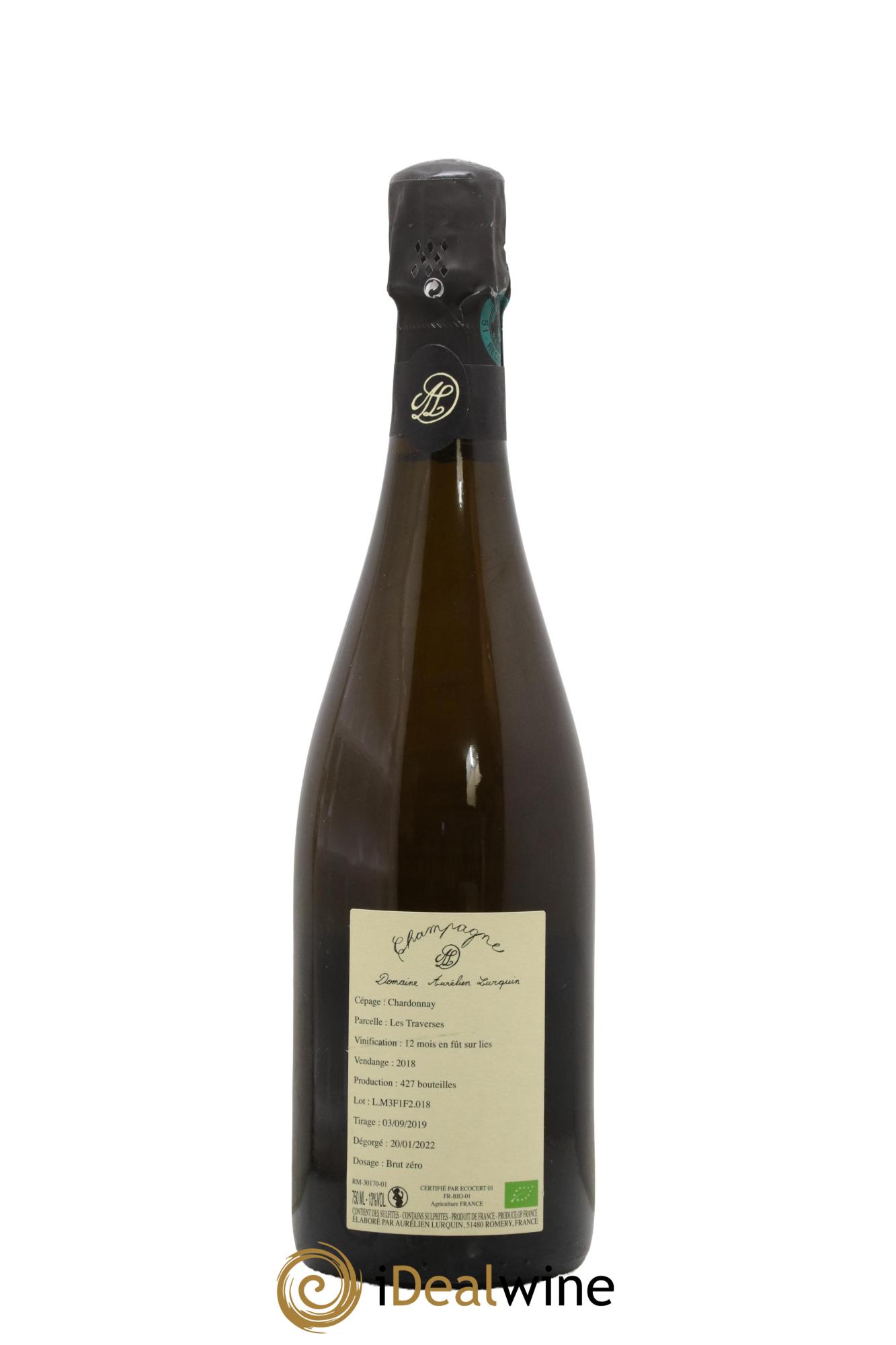 Chardonnay Les Traverses Aurélien Lurquin 2018 - Lot of 1 bottle - 1