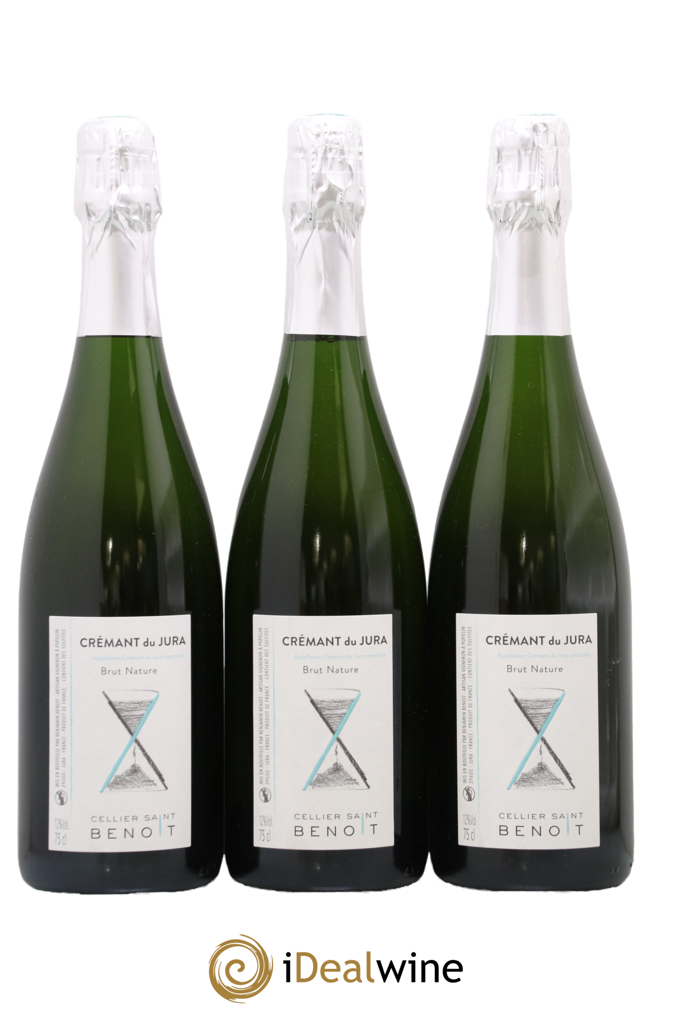 Crémant du Jura Brut Nature Cellier Saint Benoît - Posten von 3 Flaschen - 0