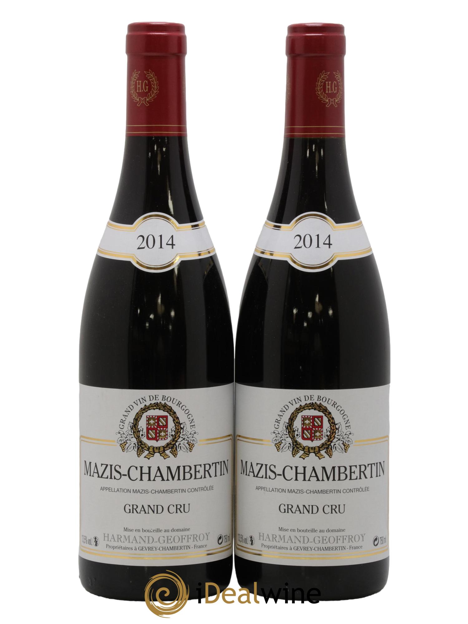 Mazis-Chambertin Grand Cru Harmand-Geoffroy (Domaine) 2014 - Lot de 2 bouteilles - 0