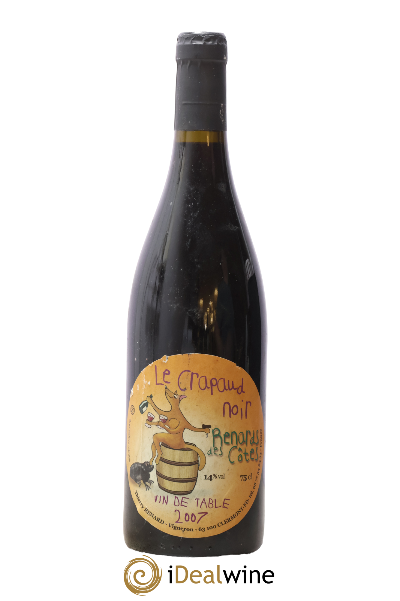 Vin de France Le Crapaud Noir Renard des Côtes - Thierry Renard 2007 - Lot of 1 bottle - 0