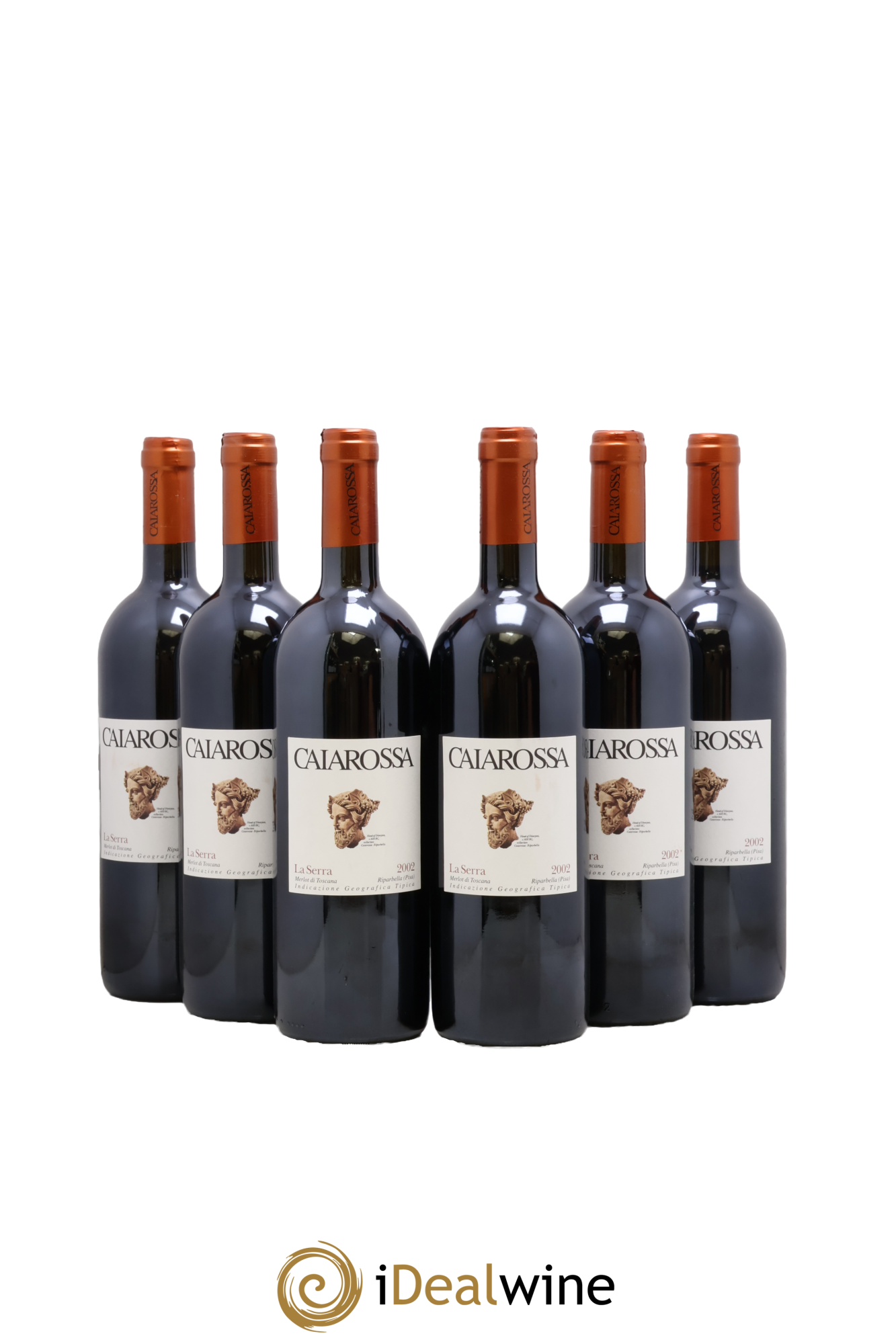Toscana IGT Montescudaio Merlot La Serra Caiarossa 2002 - Posten von 6 Flaschen - 0