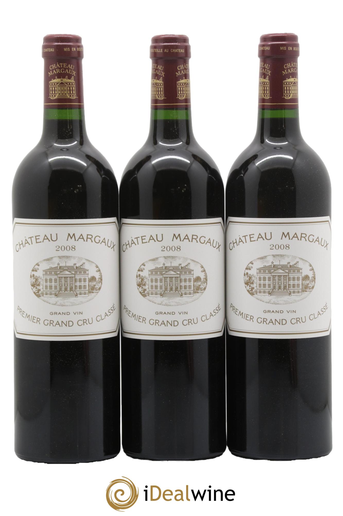 Château Margaux 1er Grand Cru Classé 2008 - Lot de 6 bouteilles - 1