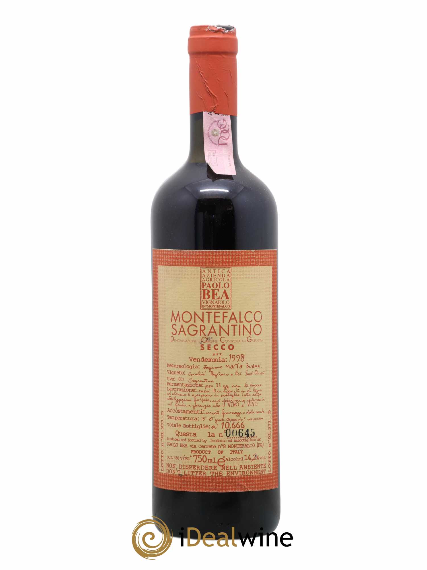 Montefalco DOC 1998 - Posten von 1 Flasche - 0