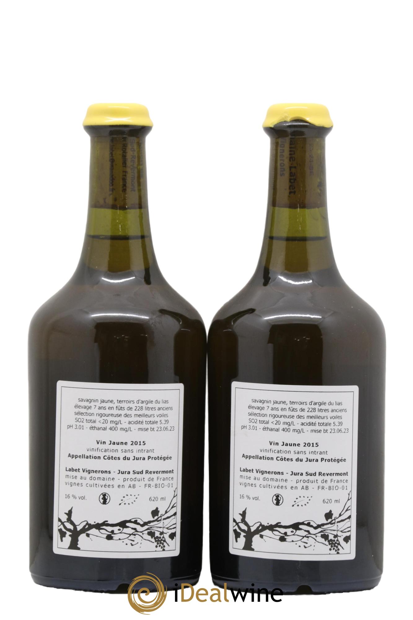 Côtes du Jura Vin Jaune Romain - Julien  - Charline Labet  2015 - Lot of 2 Clavelins - 1