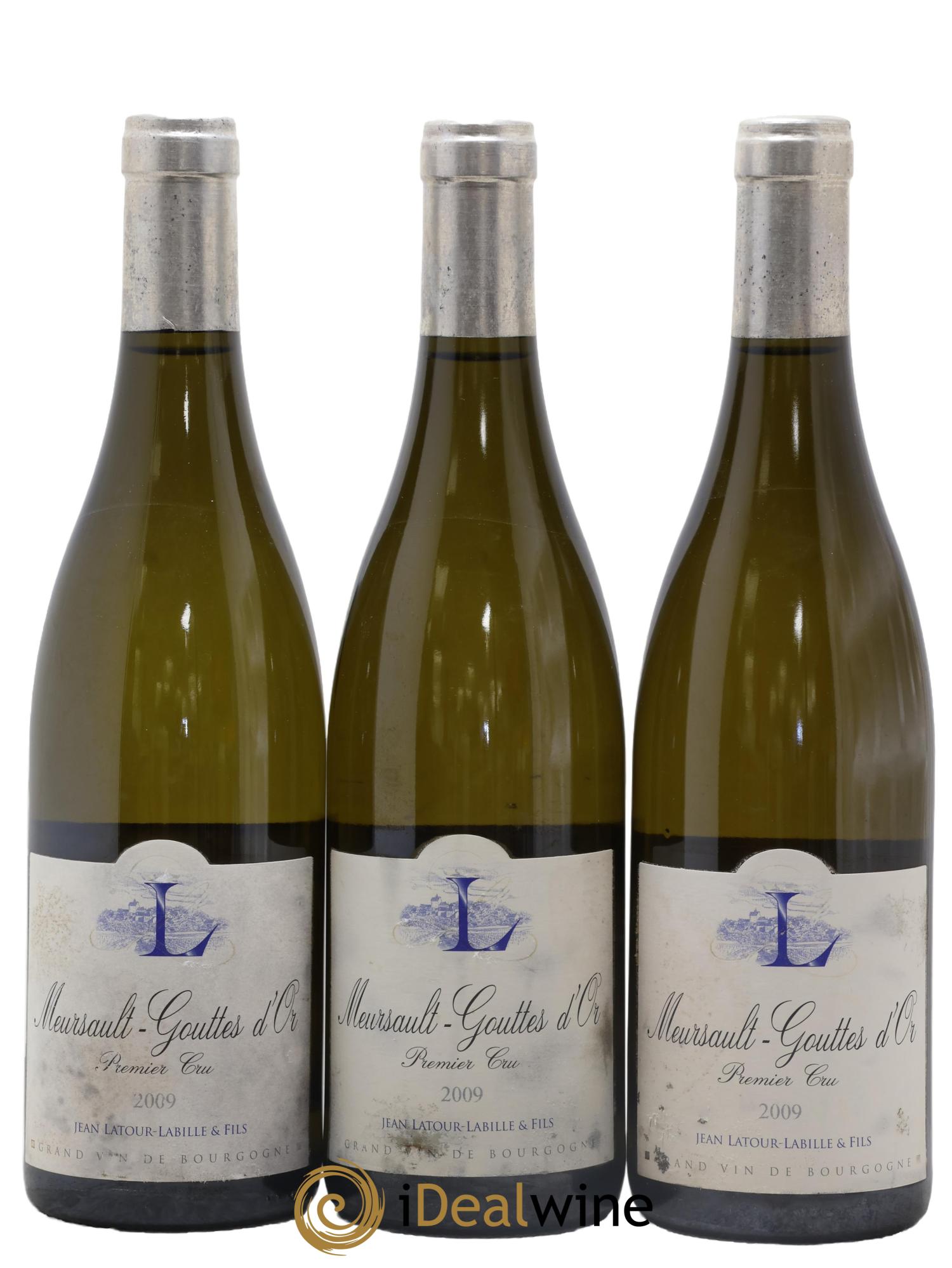 Meursault 1er Cru Goutte D'Or Latour-Labille 2009 - Lot de 3 bouteilles - 0