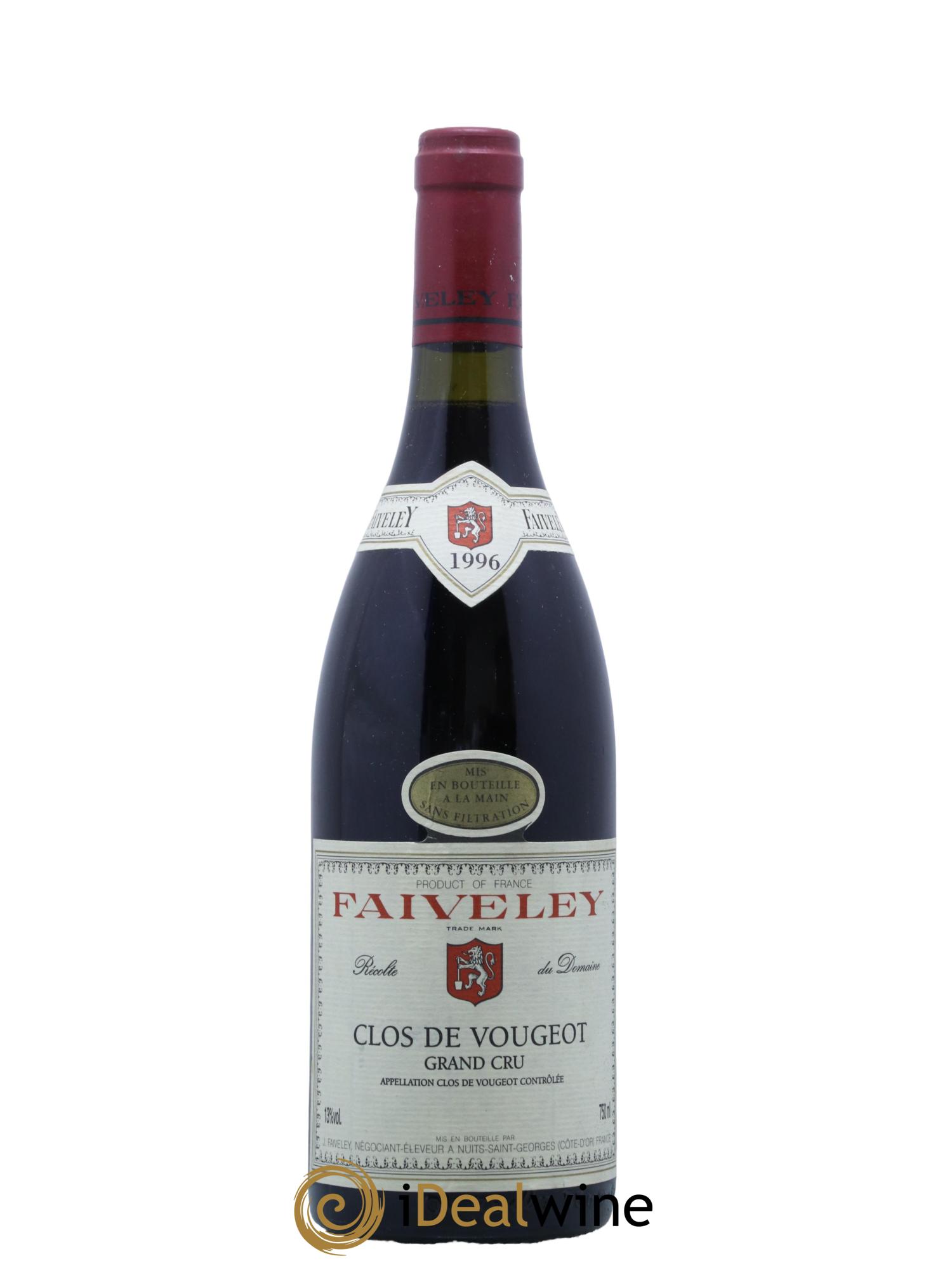 Clos de Vougeot Grand Cru Faiveley 1996 - Lot de 1 bouteille - 0