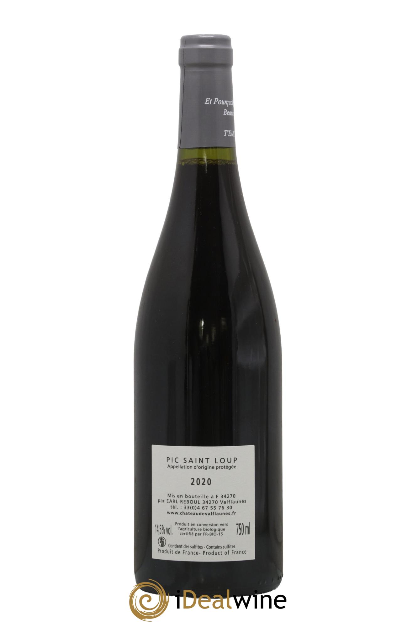 Pic Saint-Loup Espérance Château de Valflaunès 2020 - Lot of 1 bottle - 1