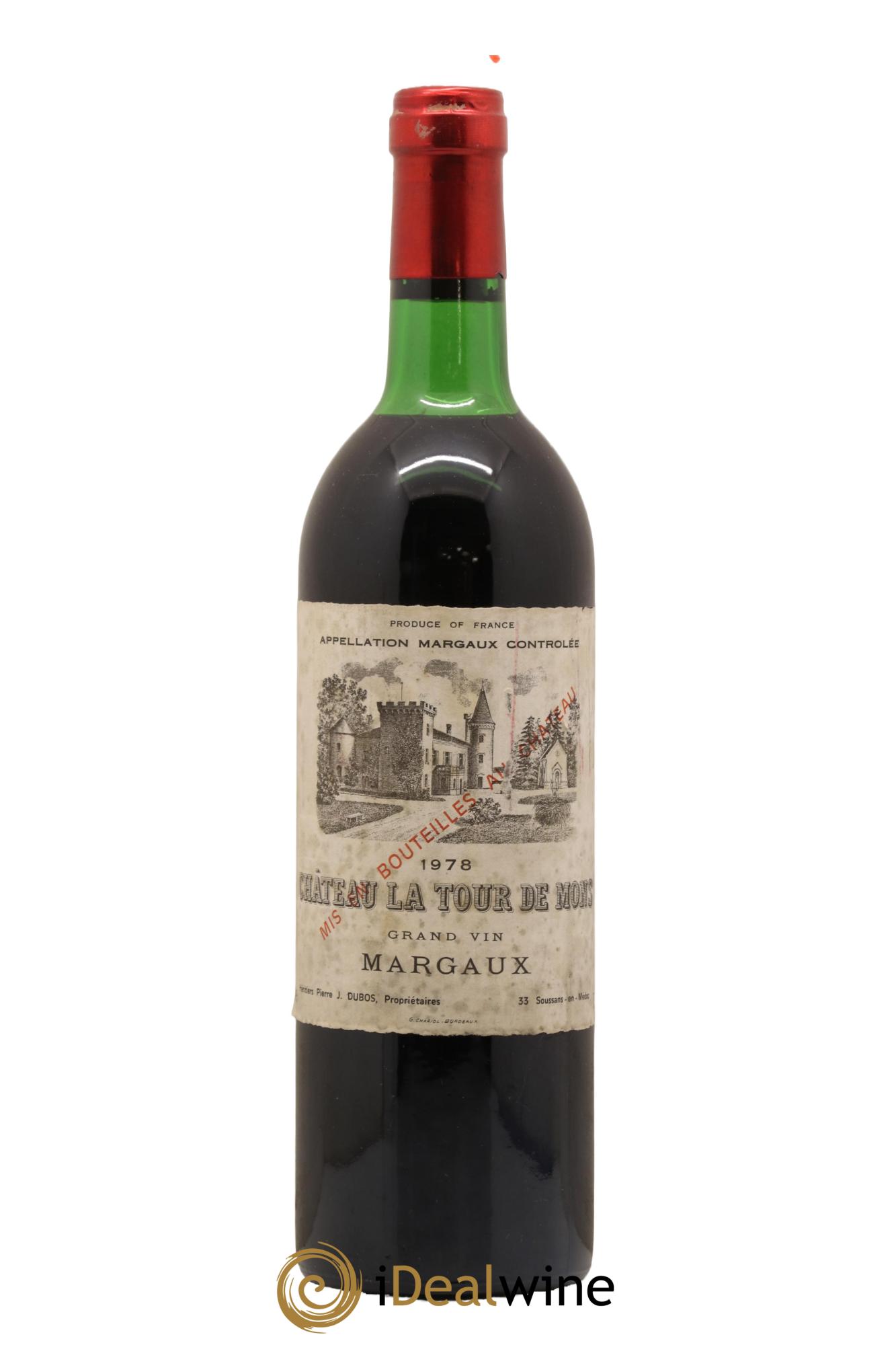 Château la Tour de Mons Cru Bourgeois 1978 - Lot de 1 bouteille - 0