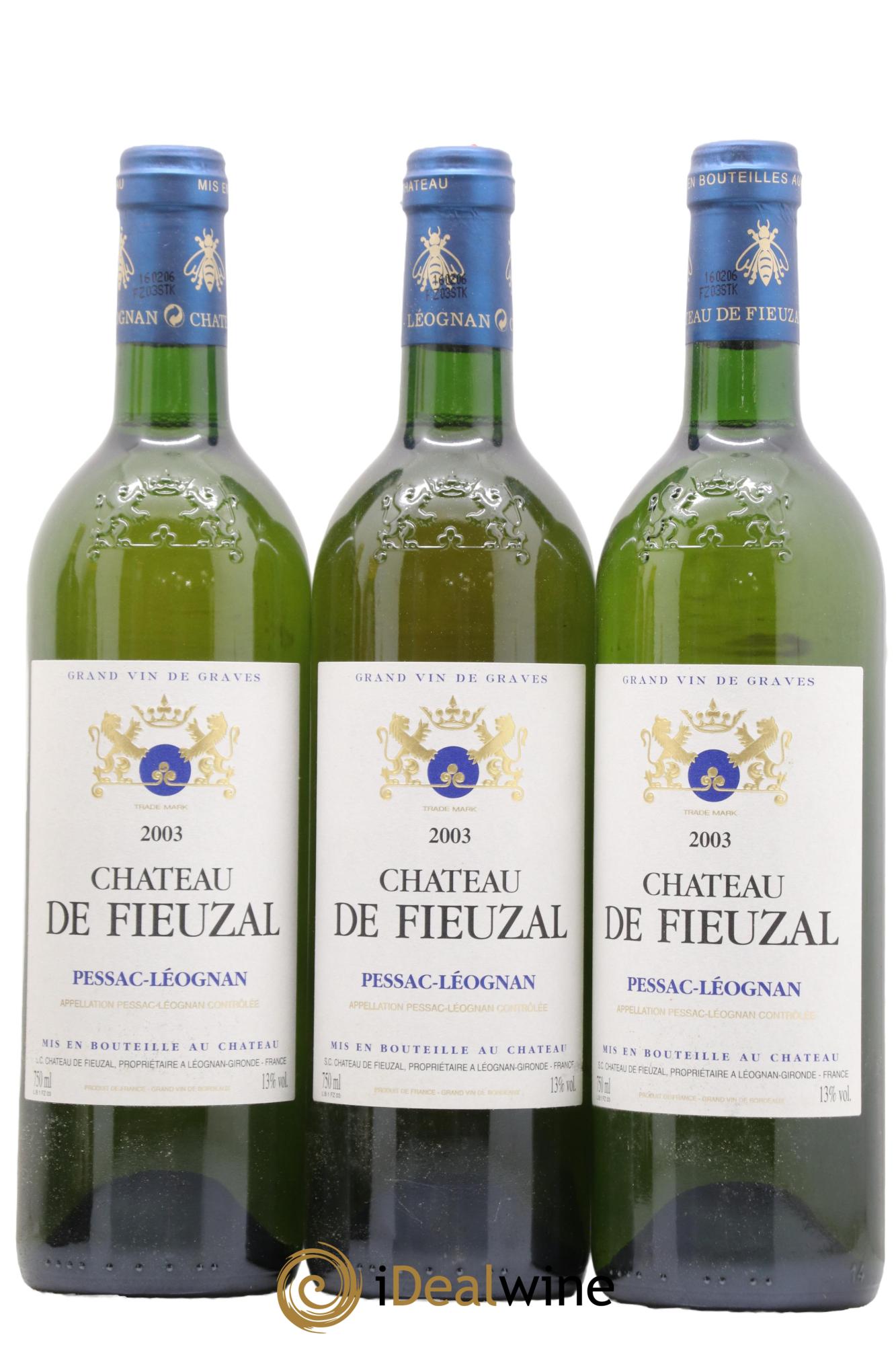 Château de Fieuzal  2003 - Posten von 12 Flaschen - 4