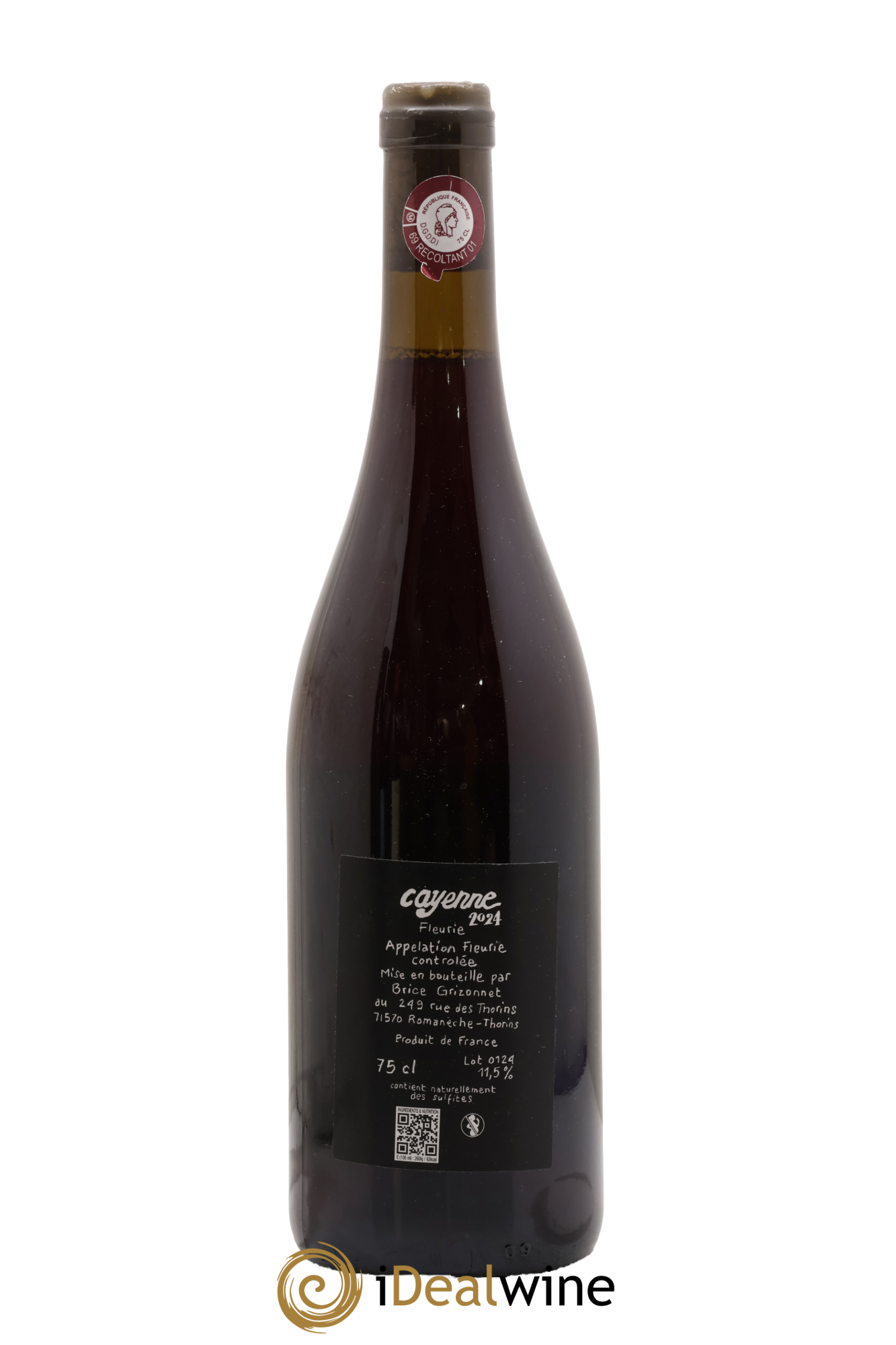 Fleurie Cayenne Brice Grizonnet 2024 - Lot de 1 bouteille - 1