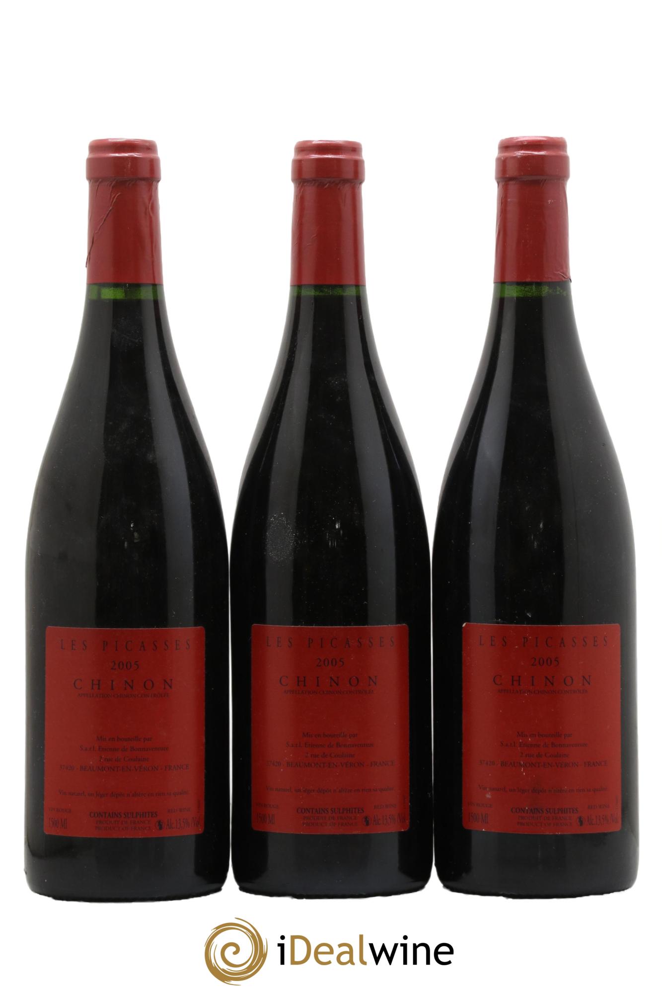 Chinon Les Picasses Domaine Bonnaventure 2005 - Lot de 3 bouteilles - 1