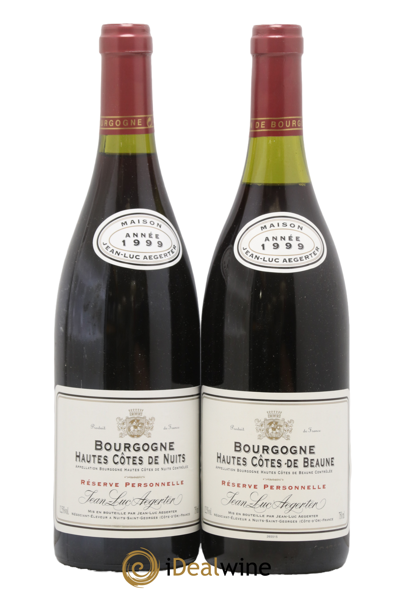 Hautes-Côtes de Nuits JL Aegerter 1999 - Lot of 2 bottles - 0