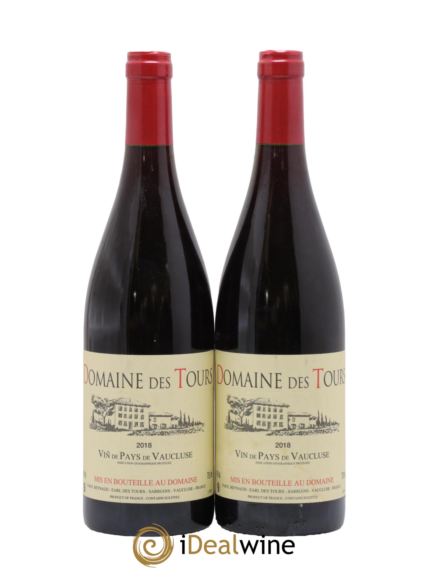 IGP Vaucluse (Vin de Pays de Vaucluse) Domaine des Tours Emmanuel Reynaud 2018 - Lot of 2 bottles - 0