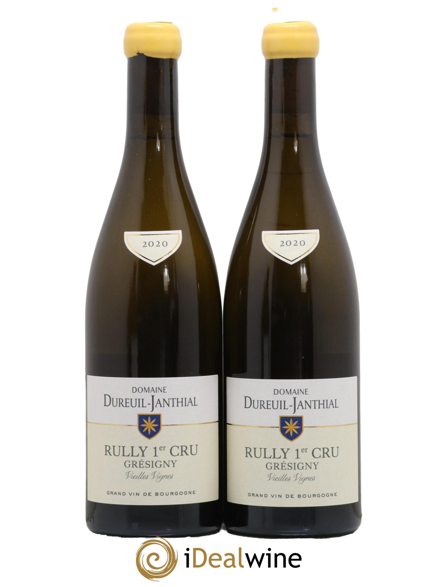 Rully 1er Cru Grésigny Vieilles Vignes Vincent Dureuil-Janthial 2020 - Lot de 2 bouteilles - 0