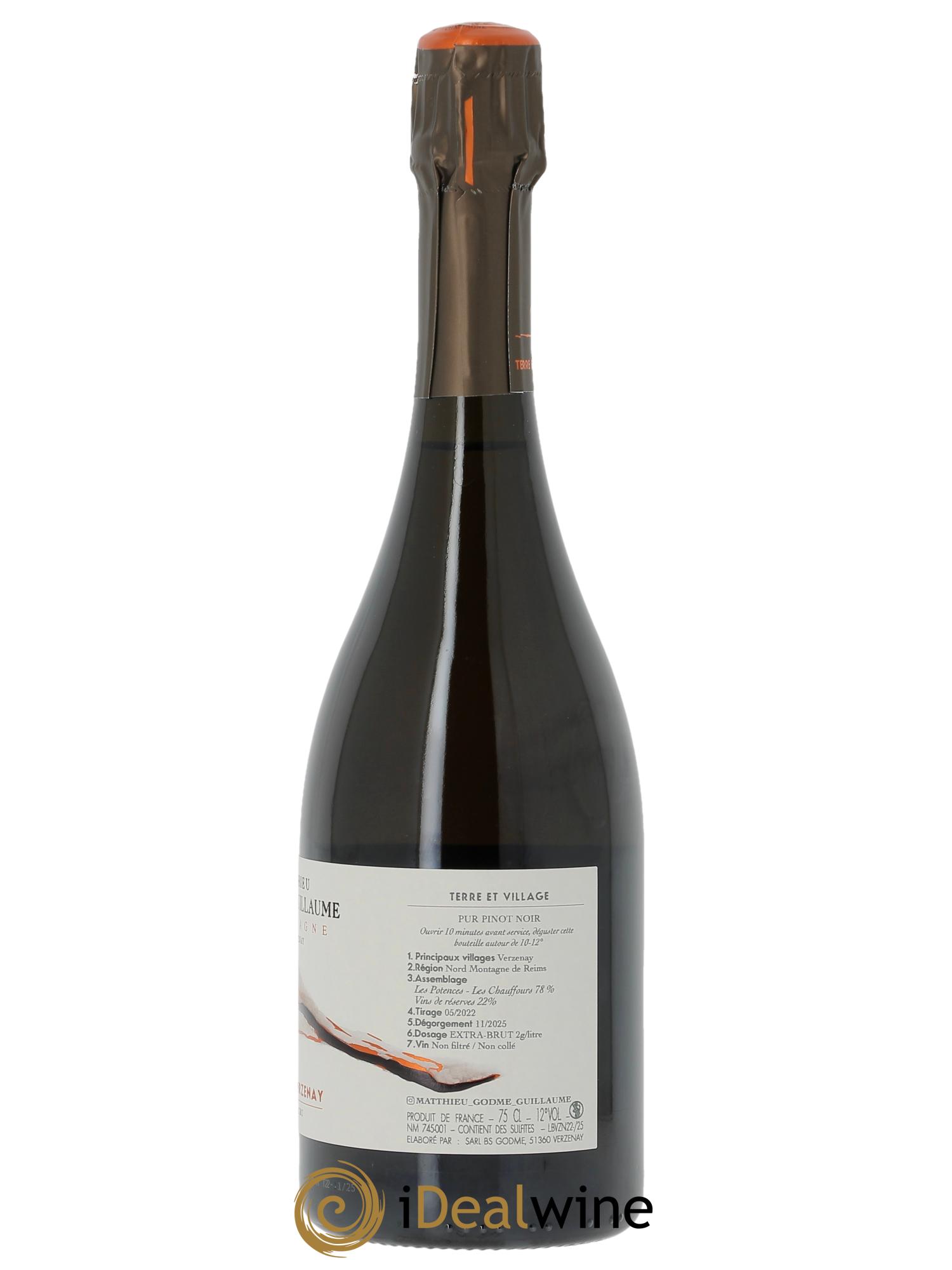 Terre de Verzenay - Grand Cru Matthieu Godmé-Guillaume - Lot de 1 bouteille - 1