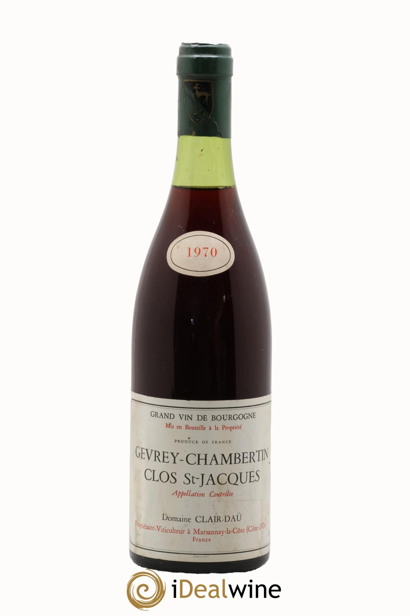 Gevrey-Chambertin Clos Saint Jacques Clair Daü 1970 - Posten von 1 Flasche - 0