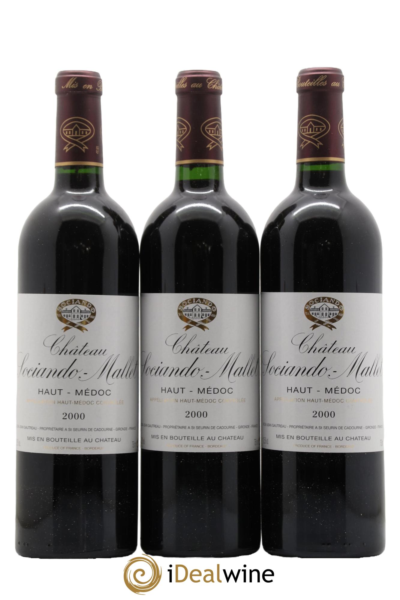Château Sociando Mallet 2000 - Lotto di 12 bottiglie - 3