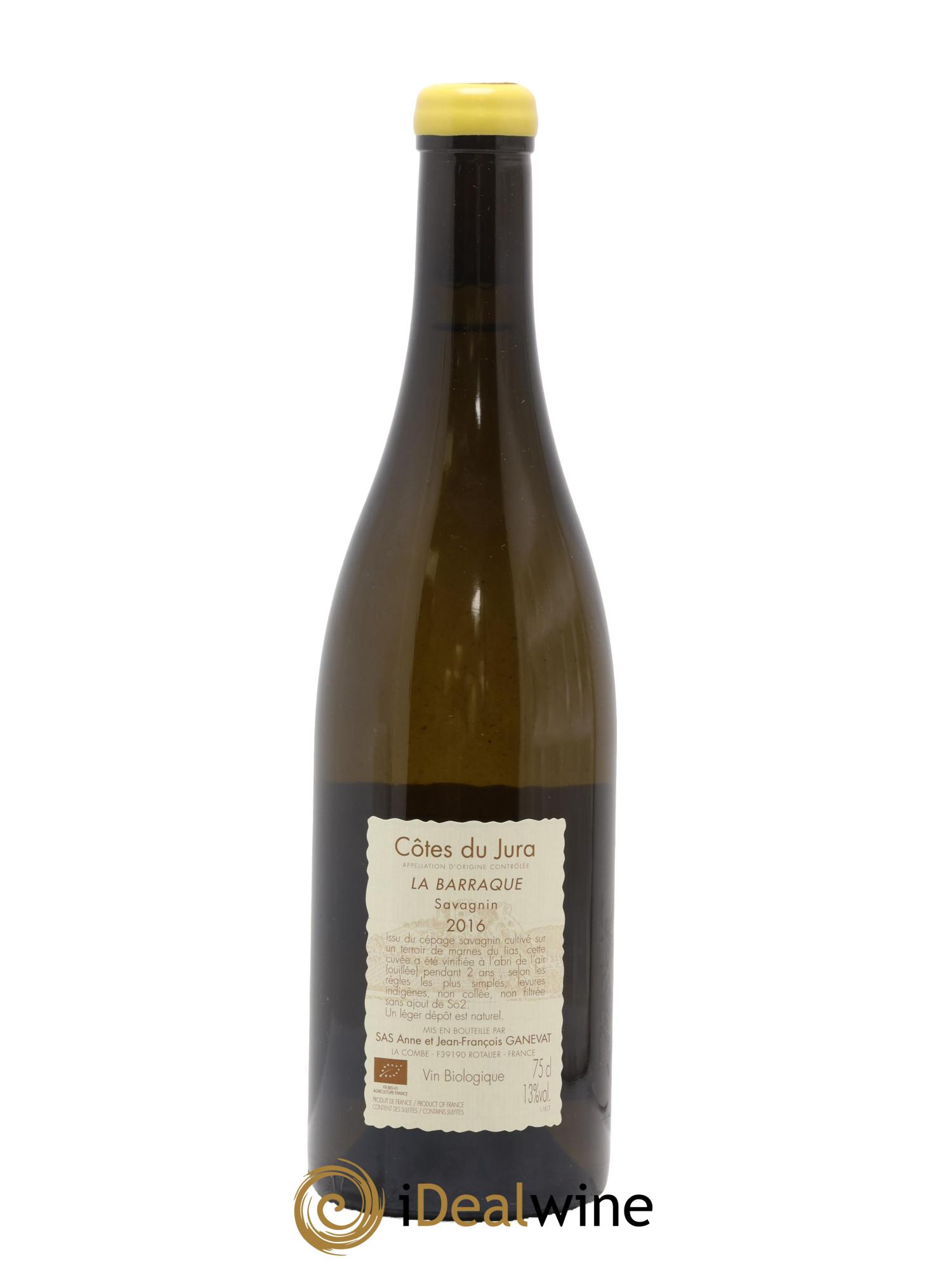 Côtes du Jura La Barraque Chardonnay Anne et Jean François Ganevat 2016 - Lot de 1 bouteille - 1