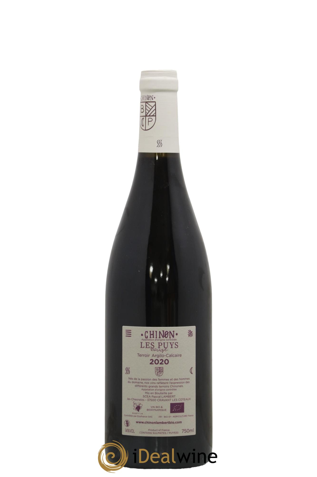 Chinon Les Puys Domaine Lambert 2020 - Lot de 1 bouteille - 1