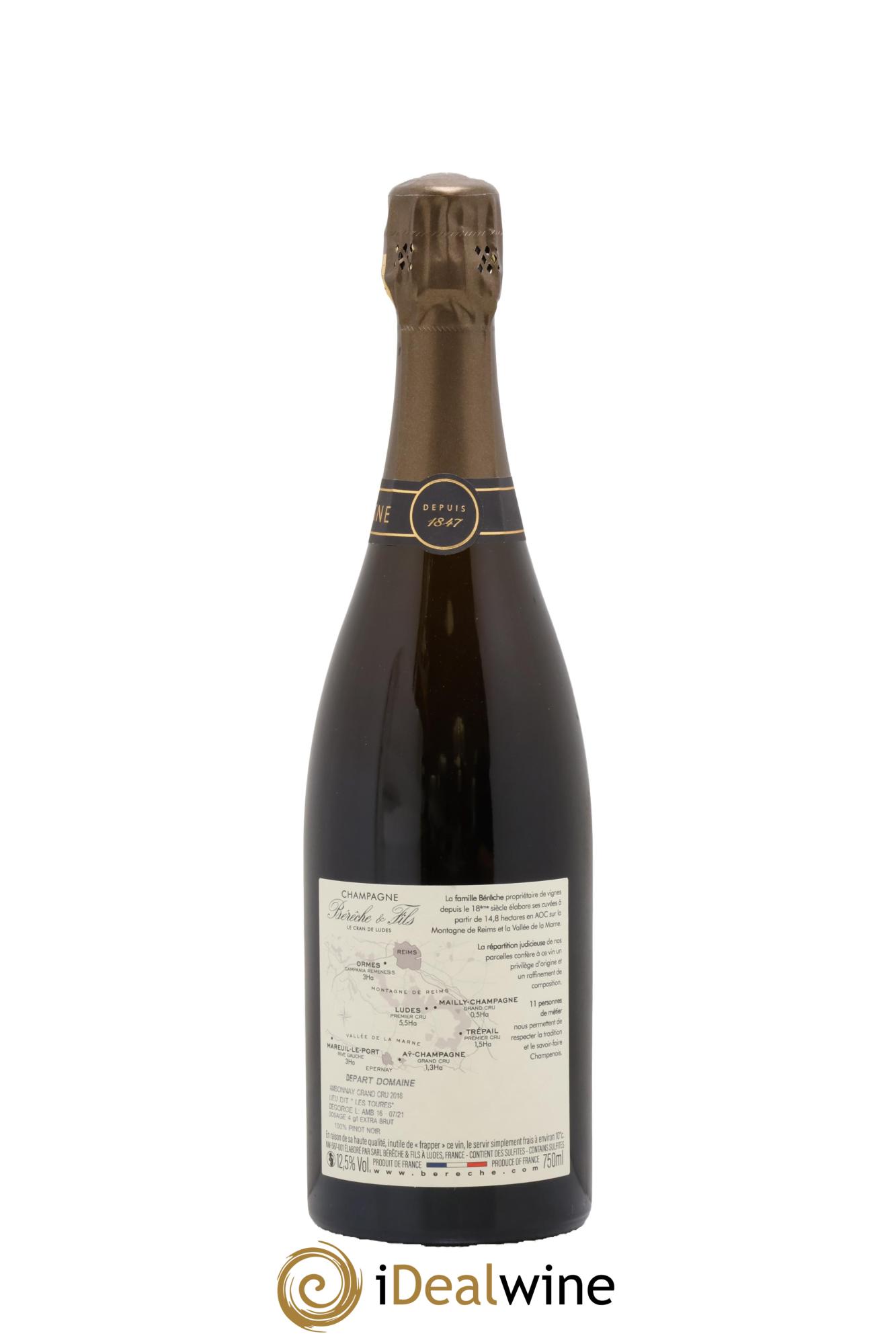 Ambonnay Grand Cru Extra-Brut Bérêche et Fils 2016 - Lot of 1 bottle - 1