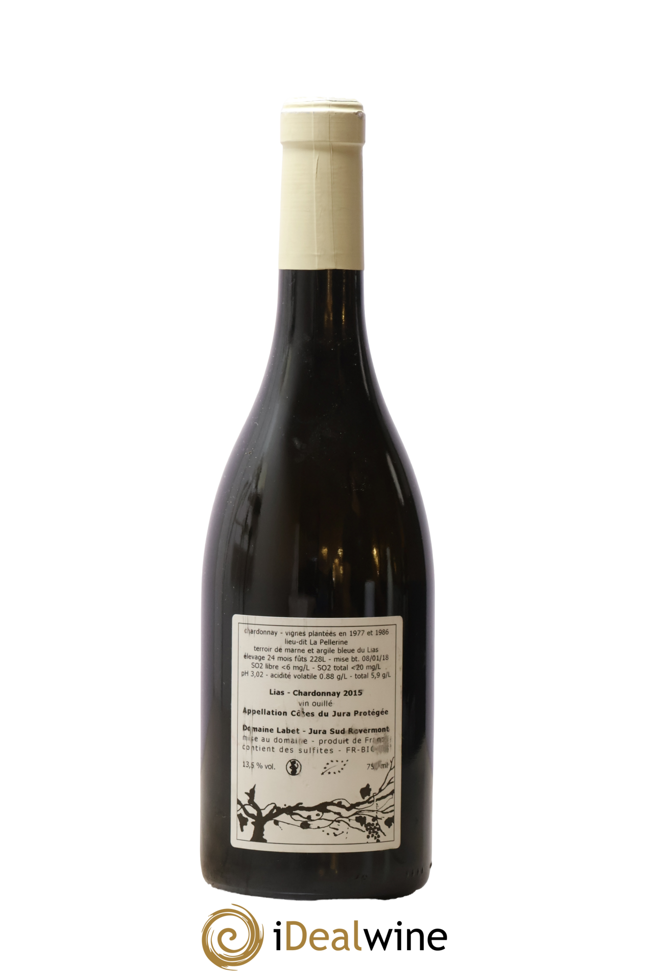 Côtes du Jura Chardonnay Lias Romain - Julien - Charline Labet 2015 - Lot of 1 bottle - 1