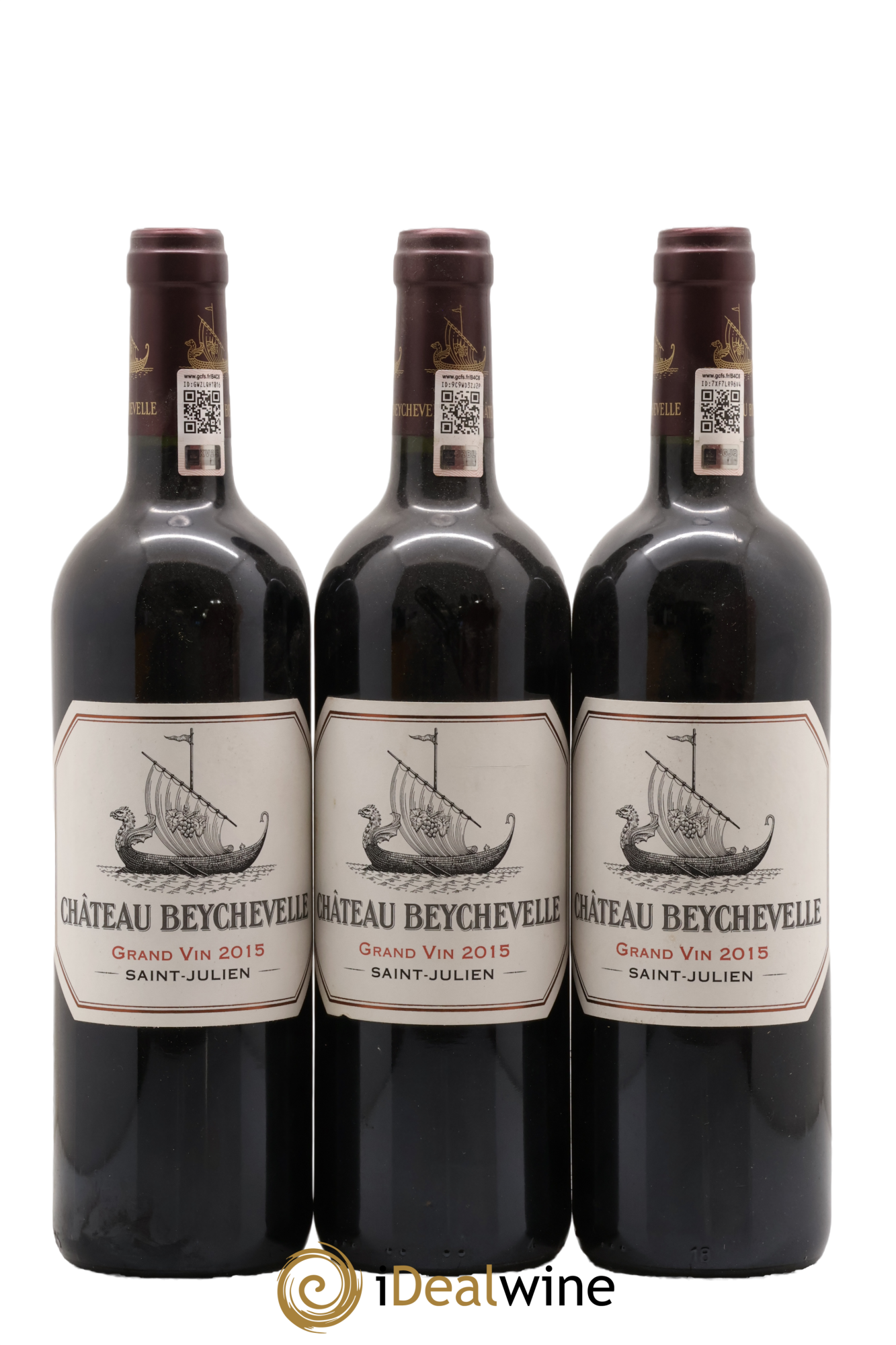 Château Beychevelle 4ème Grand Cru Classé 2015 - Lot de 3 bouteilles - 0