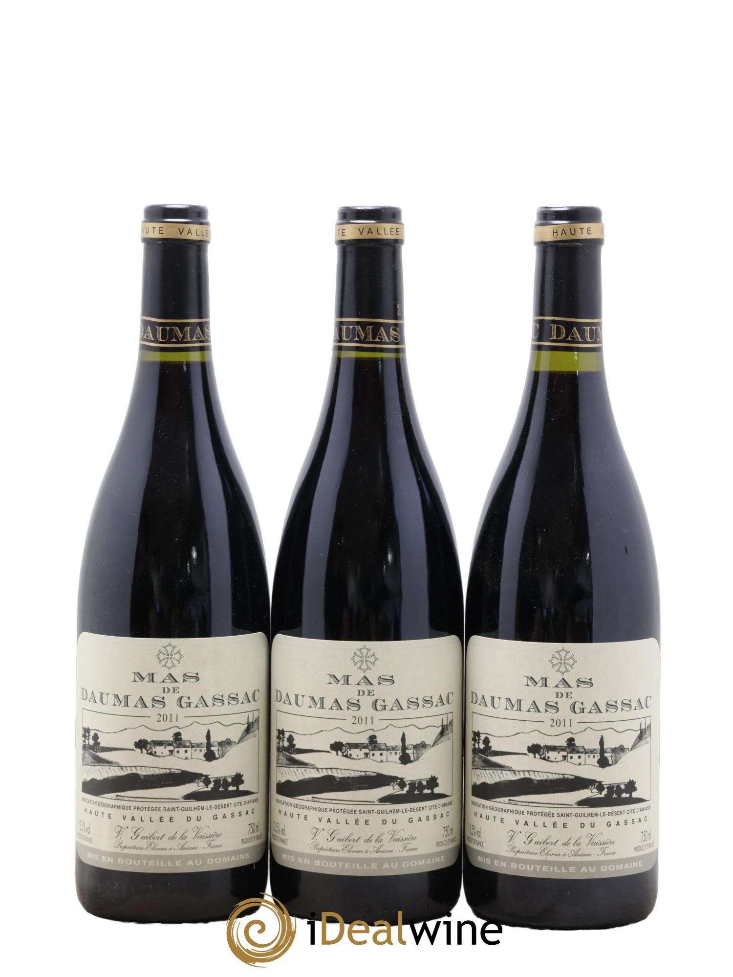 IGP St Guilhem-le-Désert - Cité d'Aniane Mas Daumas Gassac Famille Guibert de La Vaissière 2011 - Lot de 6 bouteilles - 2